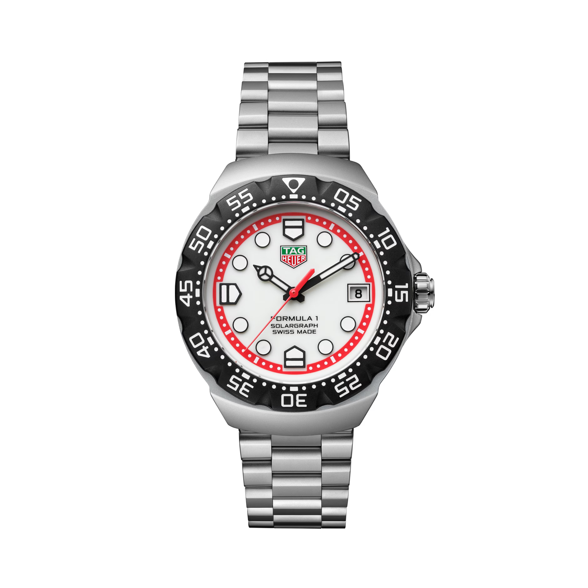 TAG Heuer Formula 1 SolarGraph 38mm, White Dial, Dot Numerals_1