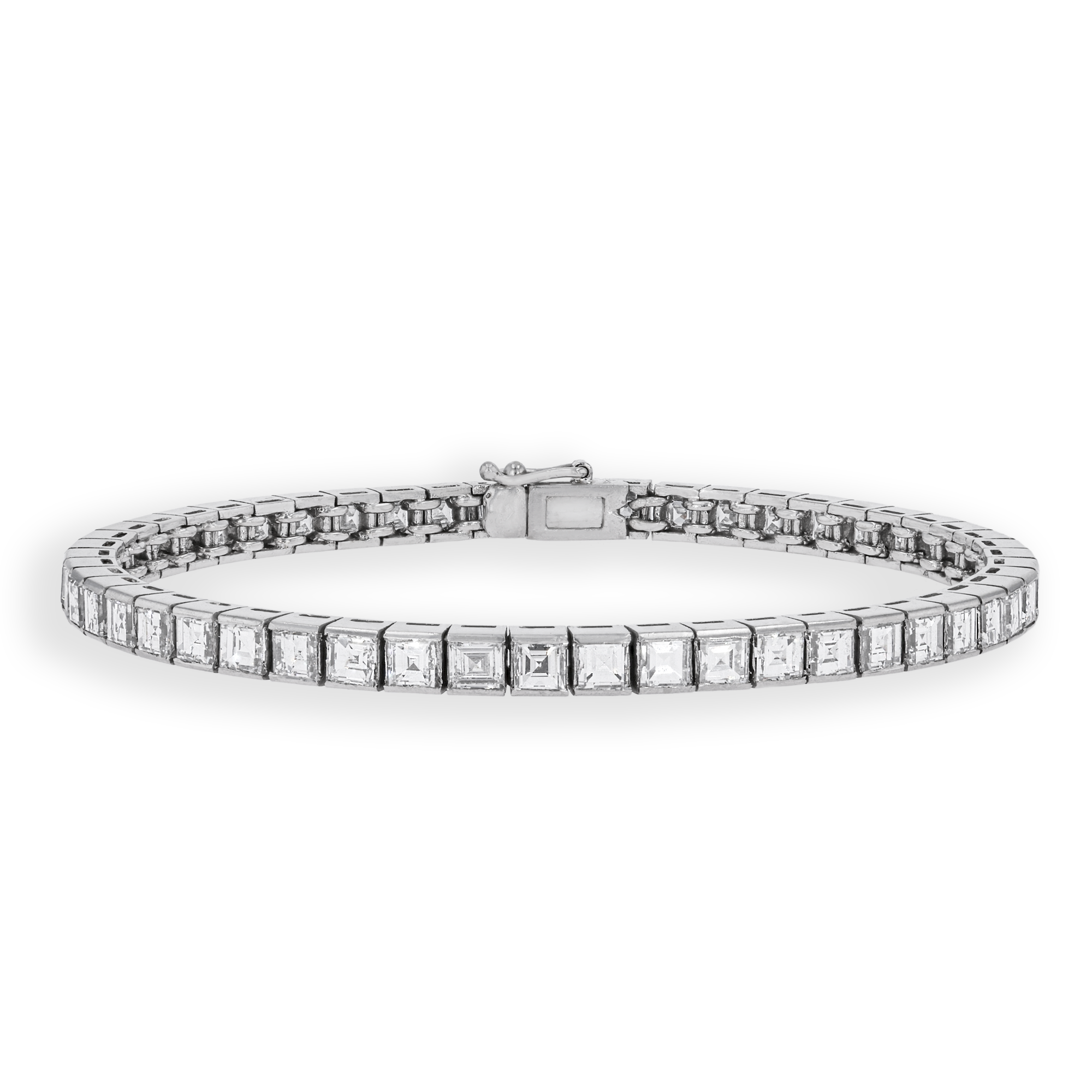 Art Deco carré cut diamond line bracelet Carré cut, Channel set, French Hallmark._1