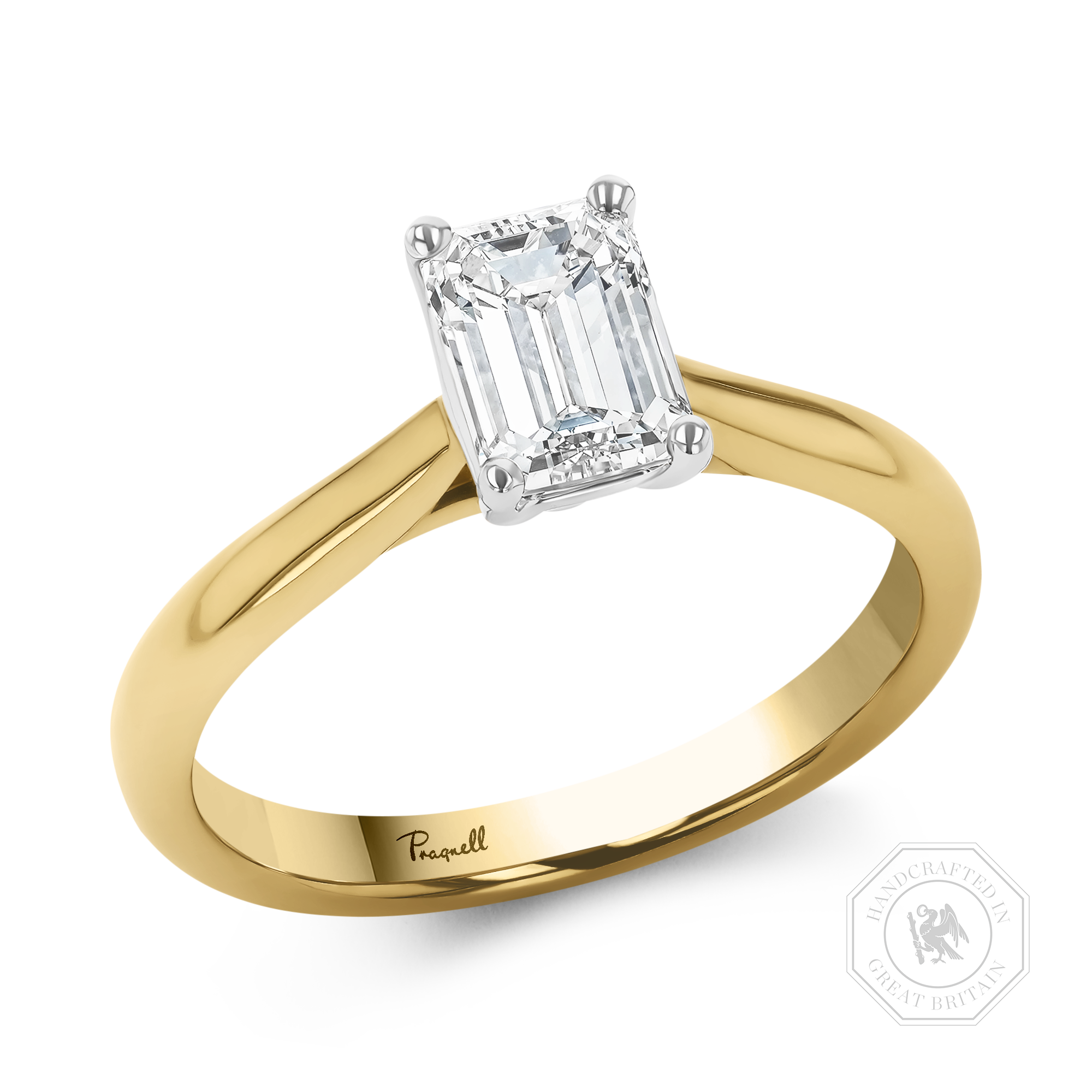 Gaia 0.50ct Diamond Ring Emerald Cut, Claw Set_1
