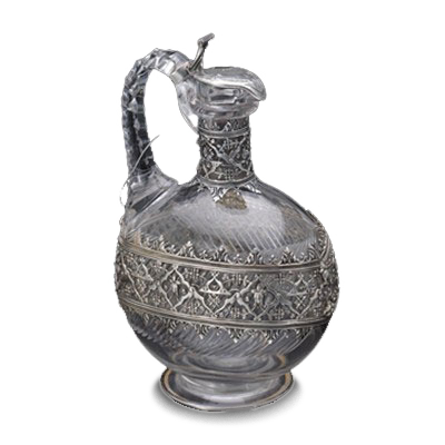 Continental Silver Victorian French Dessert Wine Jug _1