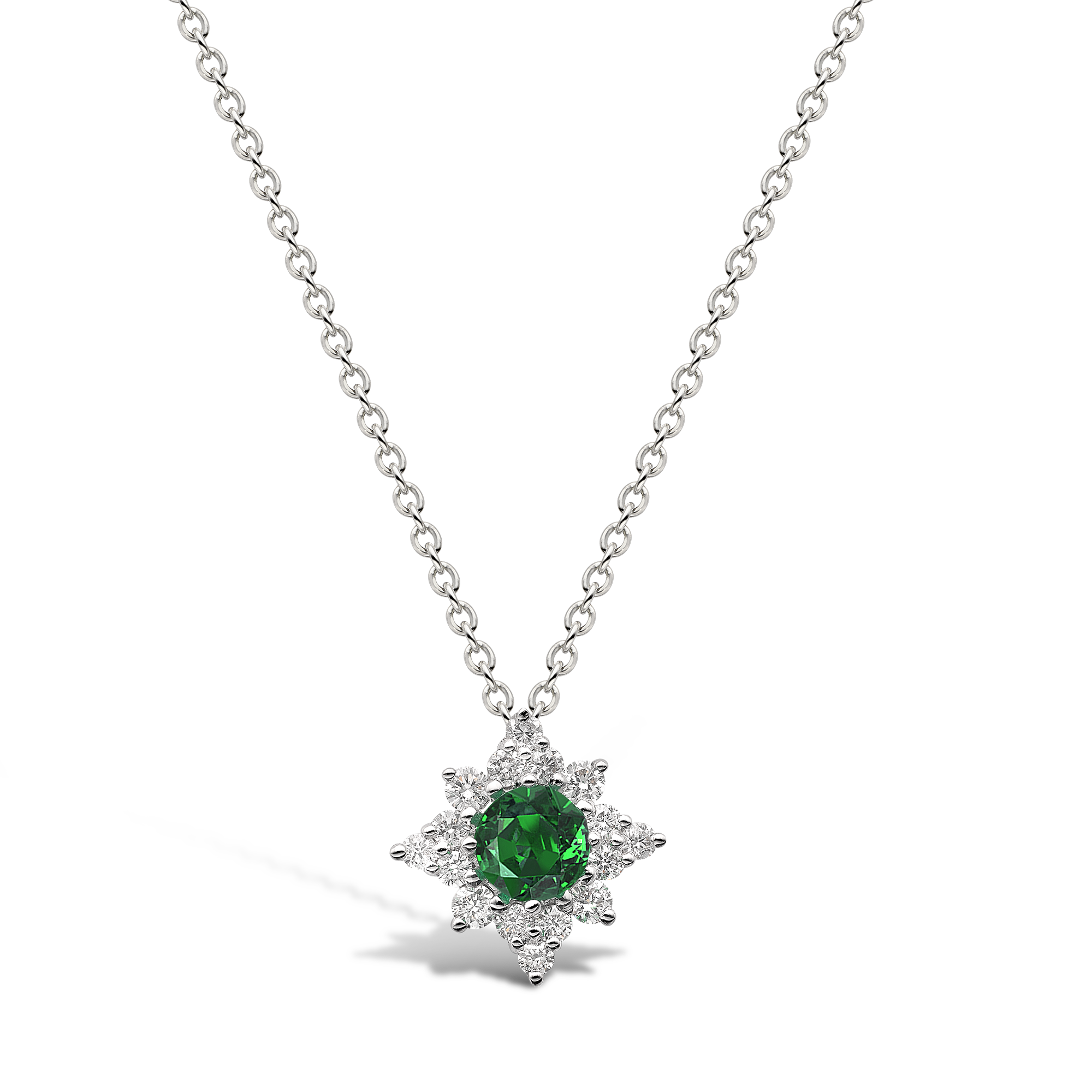 Star Struck Emerald Pendant Brilliant cut, Claw set_1
