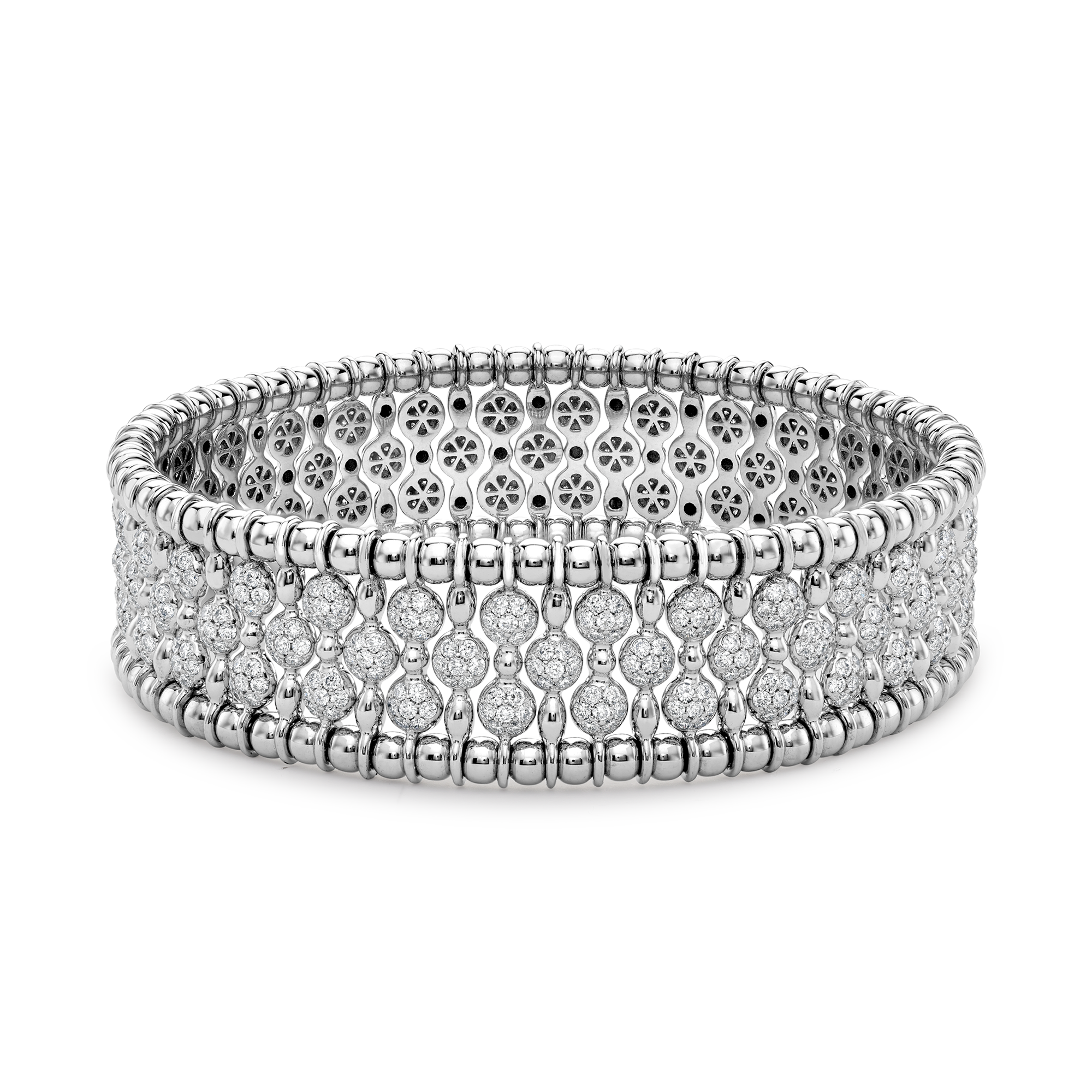 Bohemia Diamond Wide Bangle Brilliant cut, Claw set_1