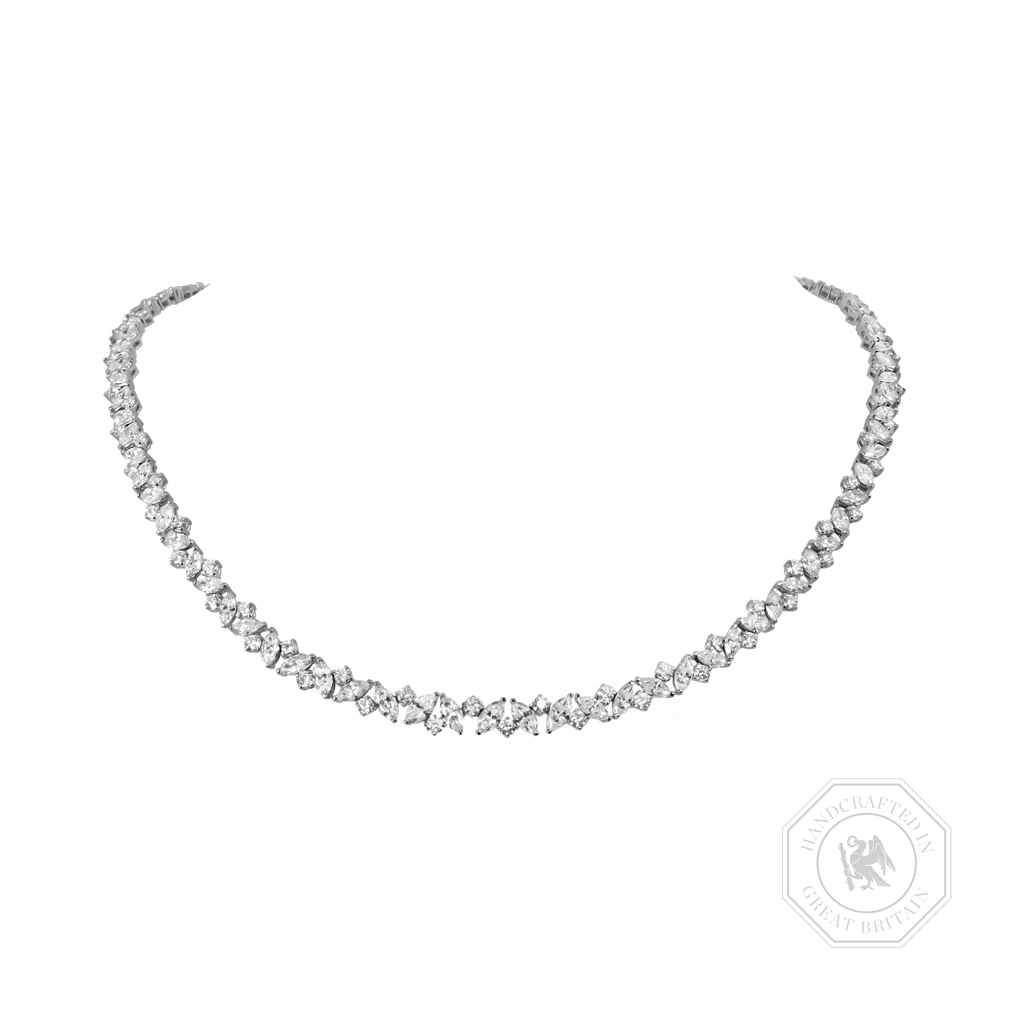 Masterpiece 15.60ct Marquise and Brilliant Cut Diamond Necklace Marquise Cut, Claw Set_1
