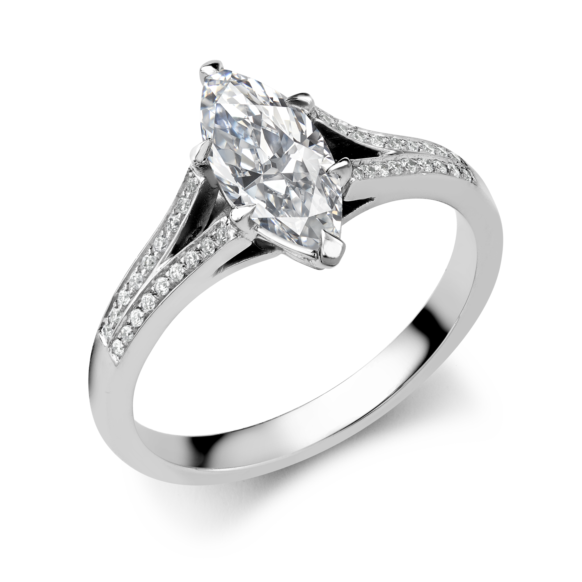 Imperial 0.91ct Marquise Cut Virgilia Diamond Ring MarquiseCut, Claw Set_1