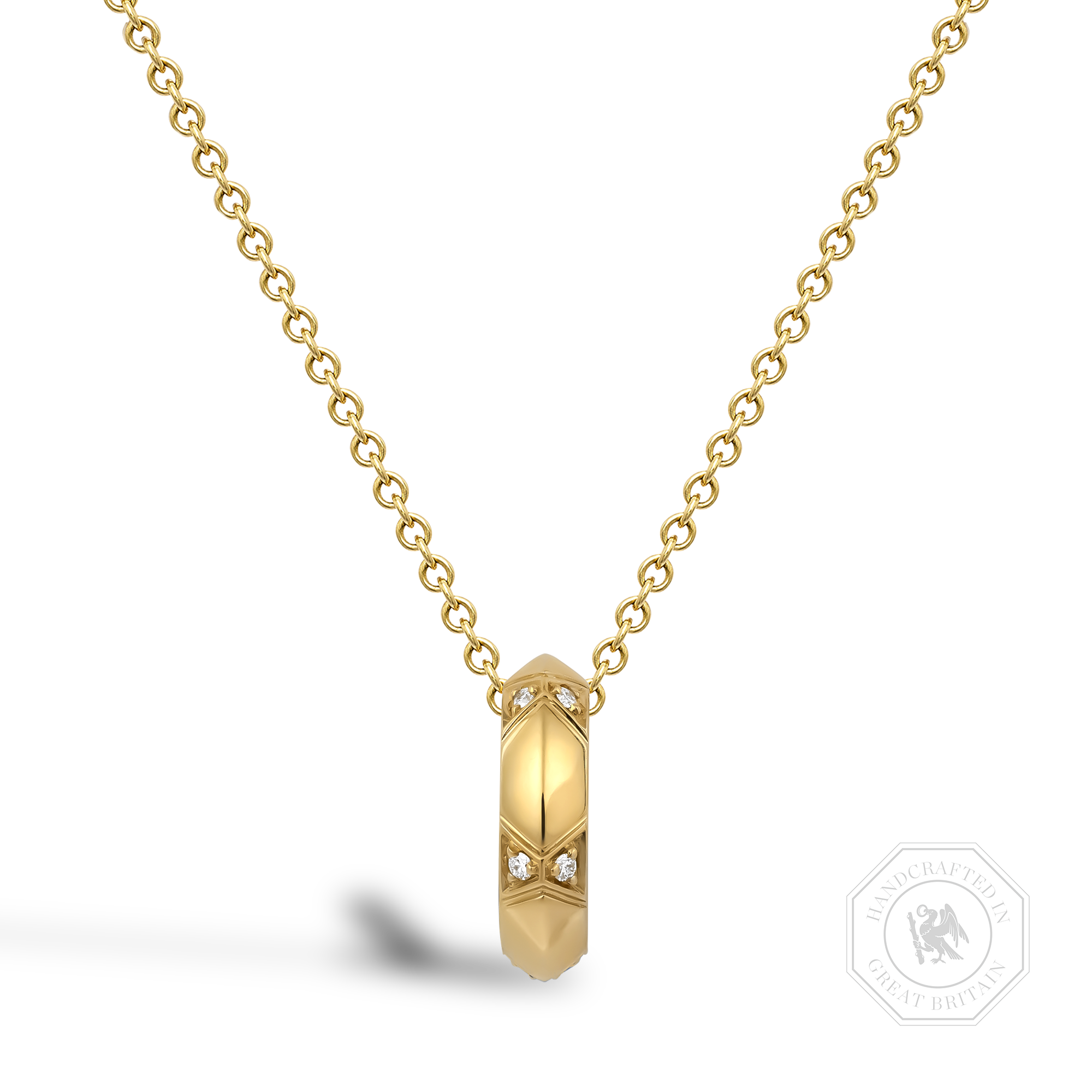 Origins Small Diamond Set Pendant Brilliant Cut, Grain Set_1