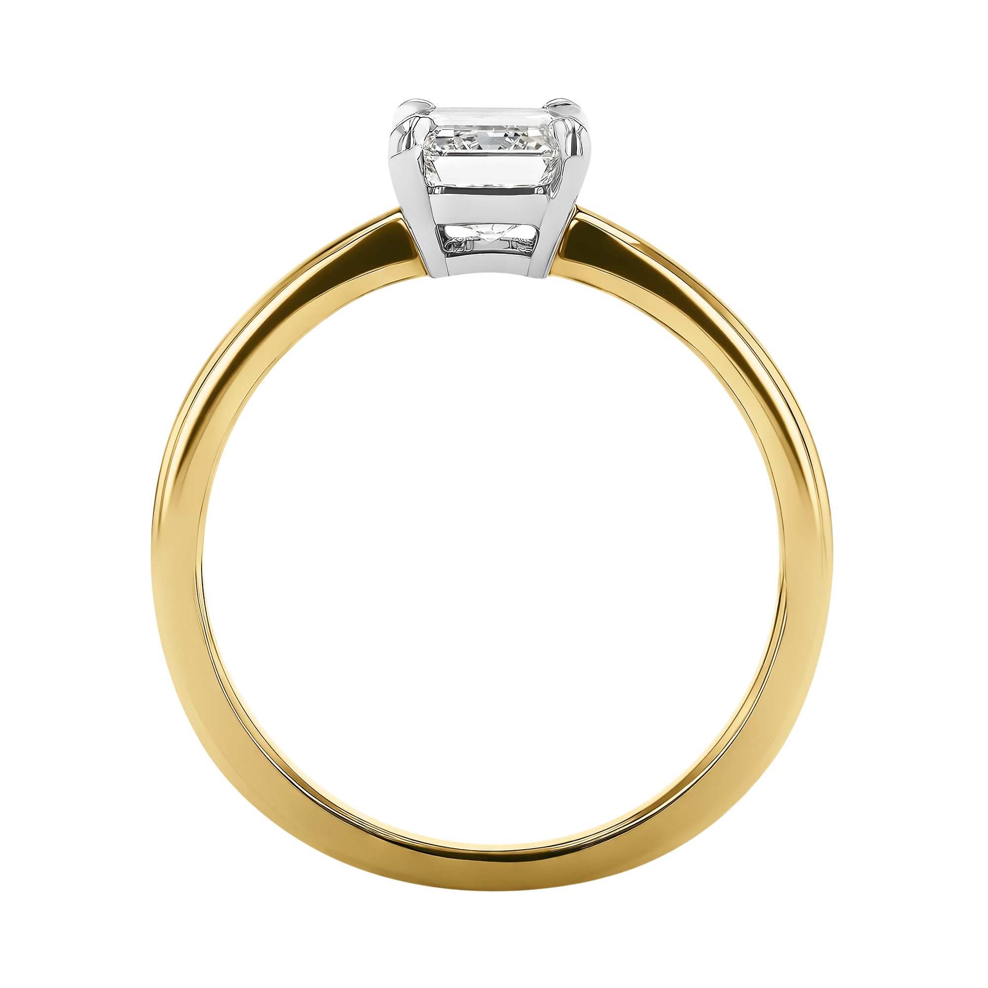 Classic 1.51ct Diamond Solitaire Ring Emerald Cut, Claw Set_3