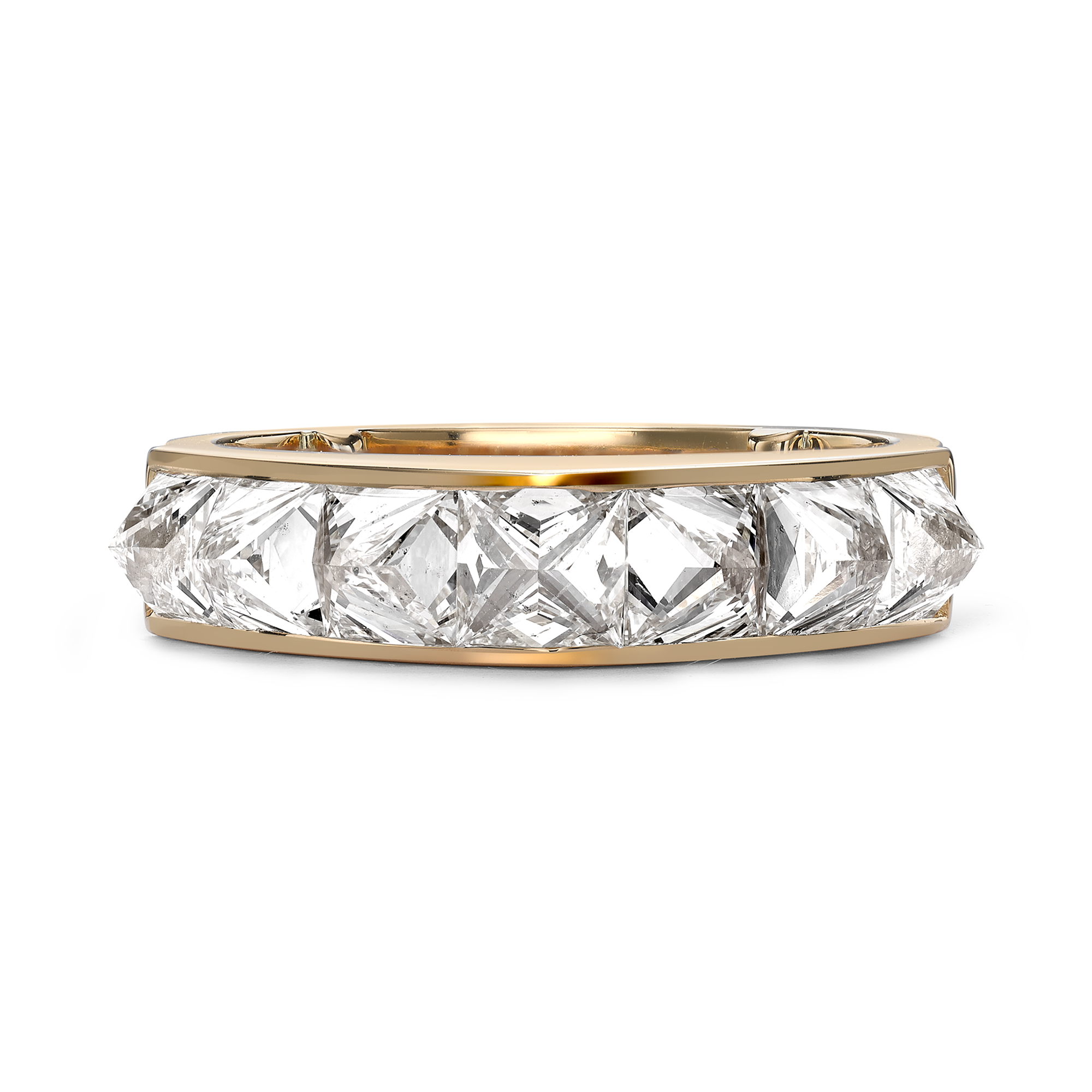 RockChic Peaked Diamond Ring Princess Cut, Channel Set_2