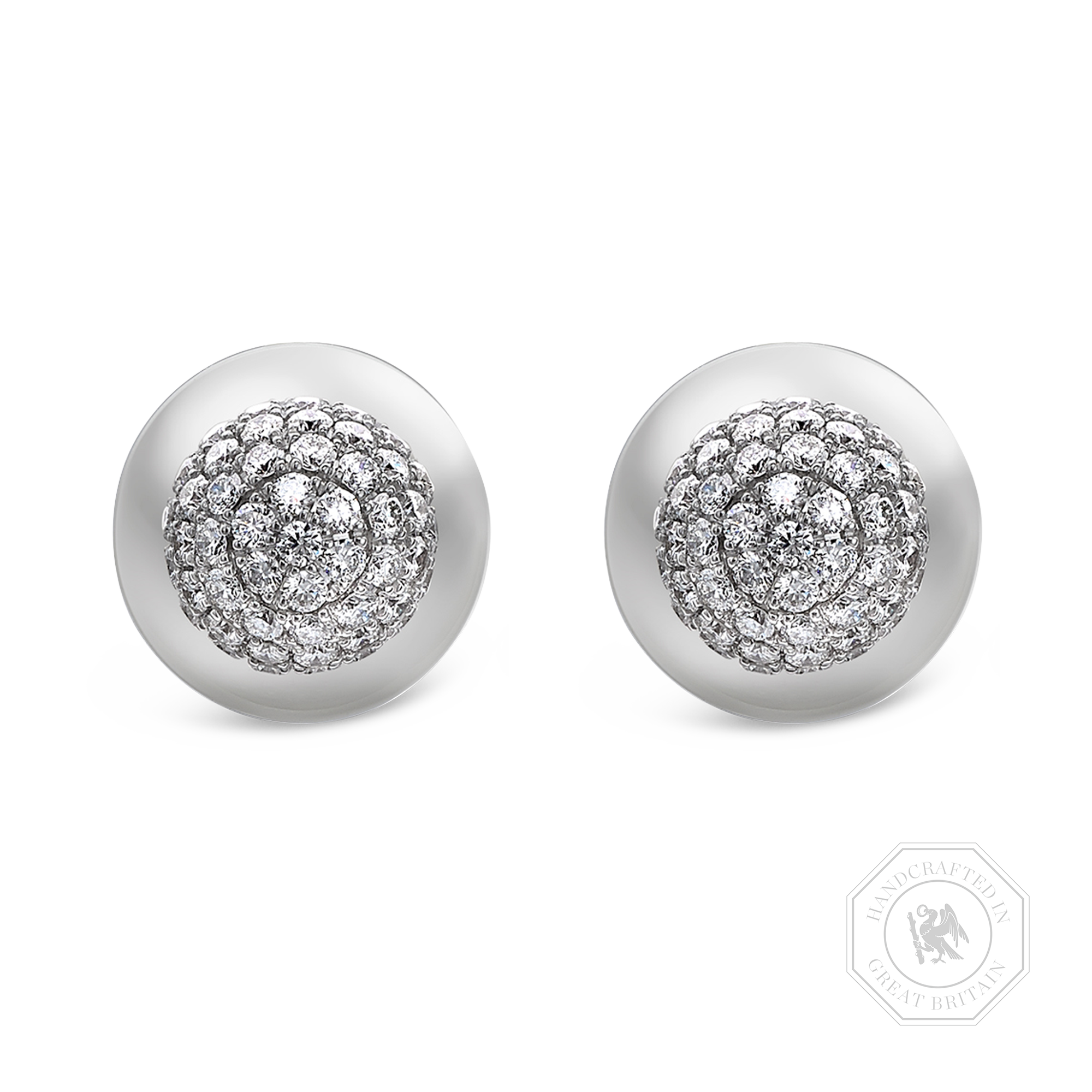 South Sea Pearl Earrings Stud Earrings with Brilliant Cut Diamonds_1