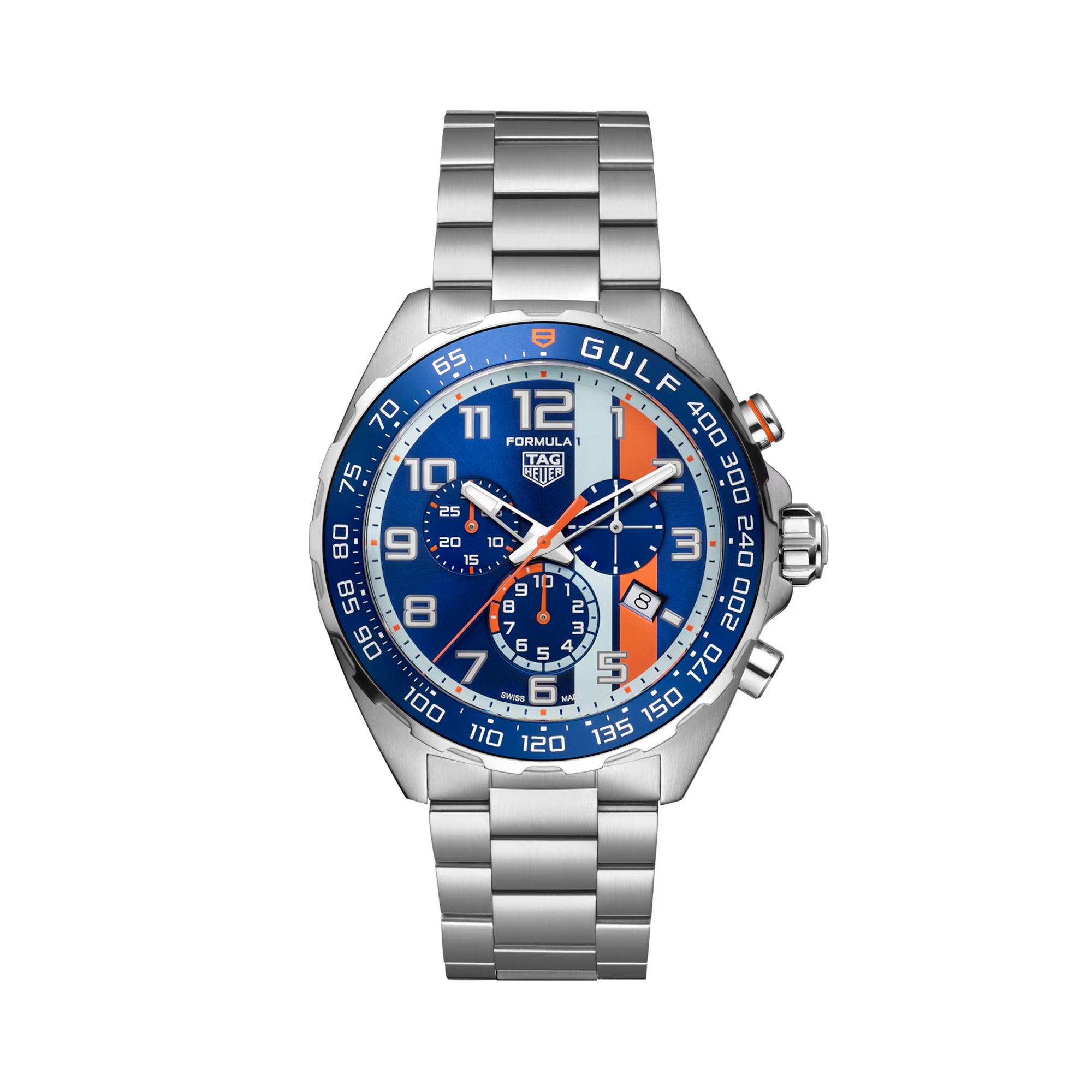 Tag Heuer Formula 1 Chronograph x Gulf 43mm, Blue Dial, Arabic Numerals_1