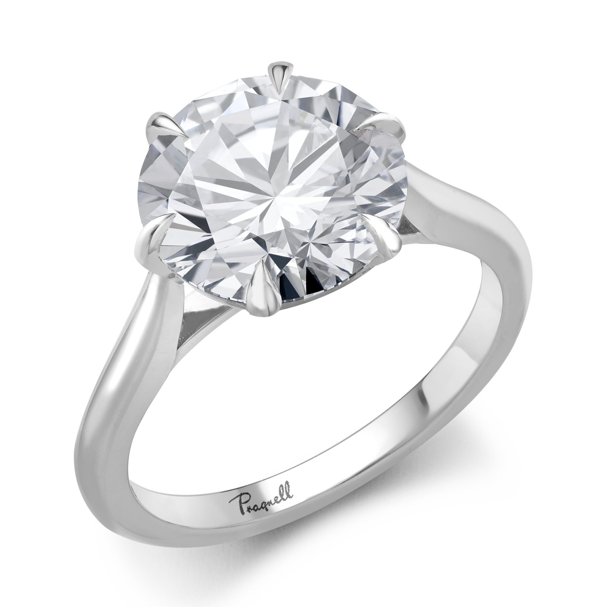 Classic Six-Claw 4.08ct Brilliant Cut Diamond Ring Brilliant cut, Claw set_1