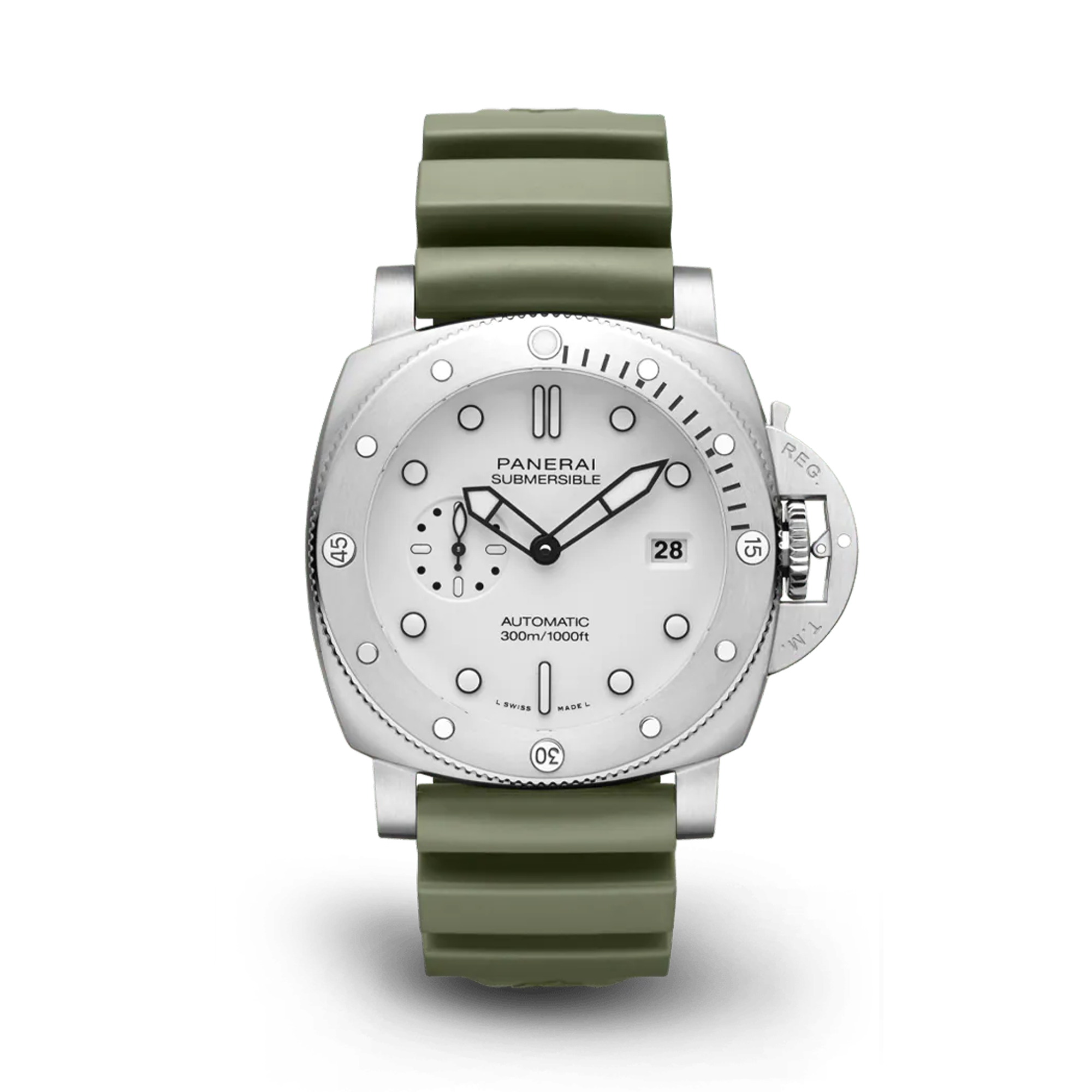 Panerai Submersible QuarantaQuattro Bianco 44mm, White Dial, Baton Numerals_1