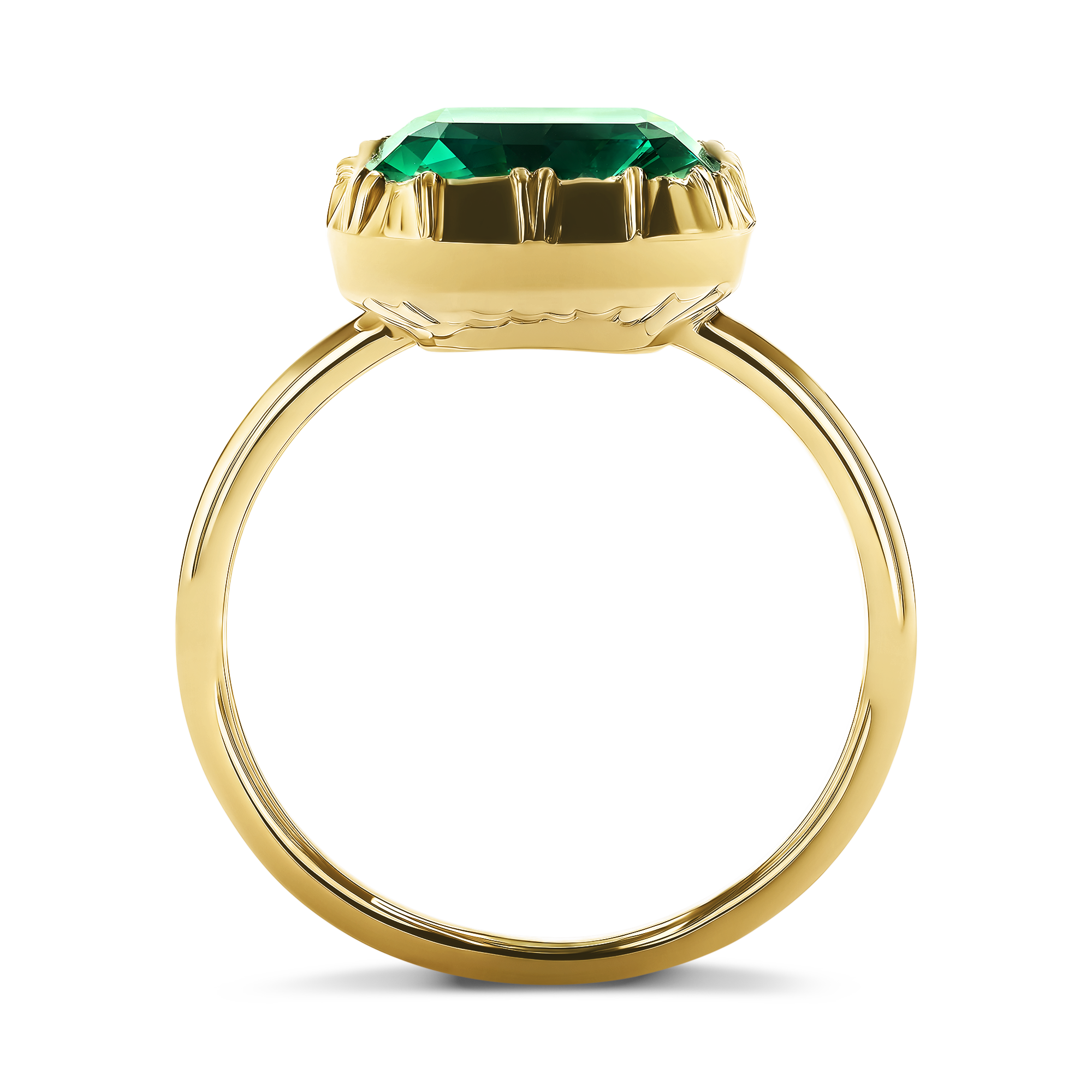 Colombian Emerald Ring Octagon Cut, Claw Set_3