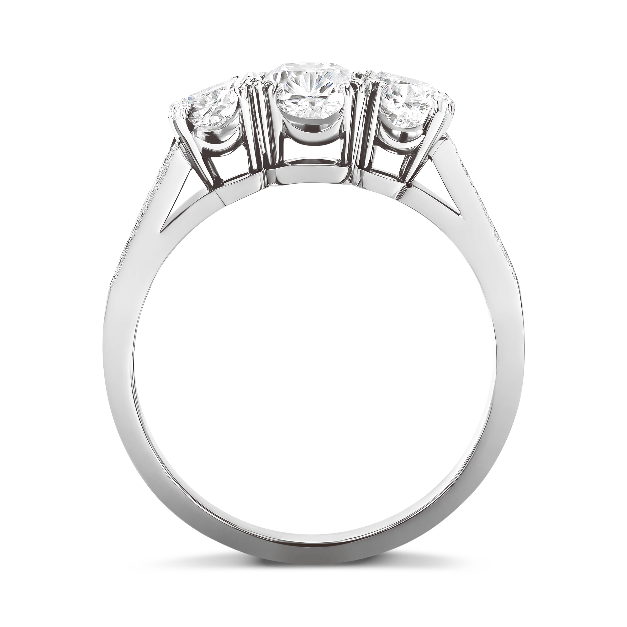 Duchess 0.80ct Diamond Three Stone Ring Brilliant cut, Claw set_3