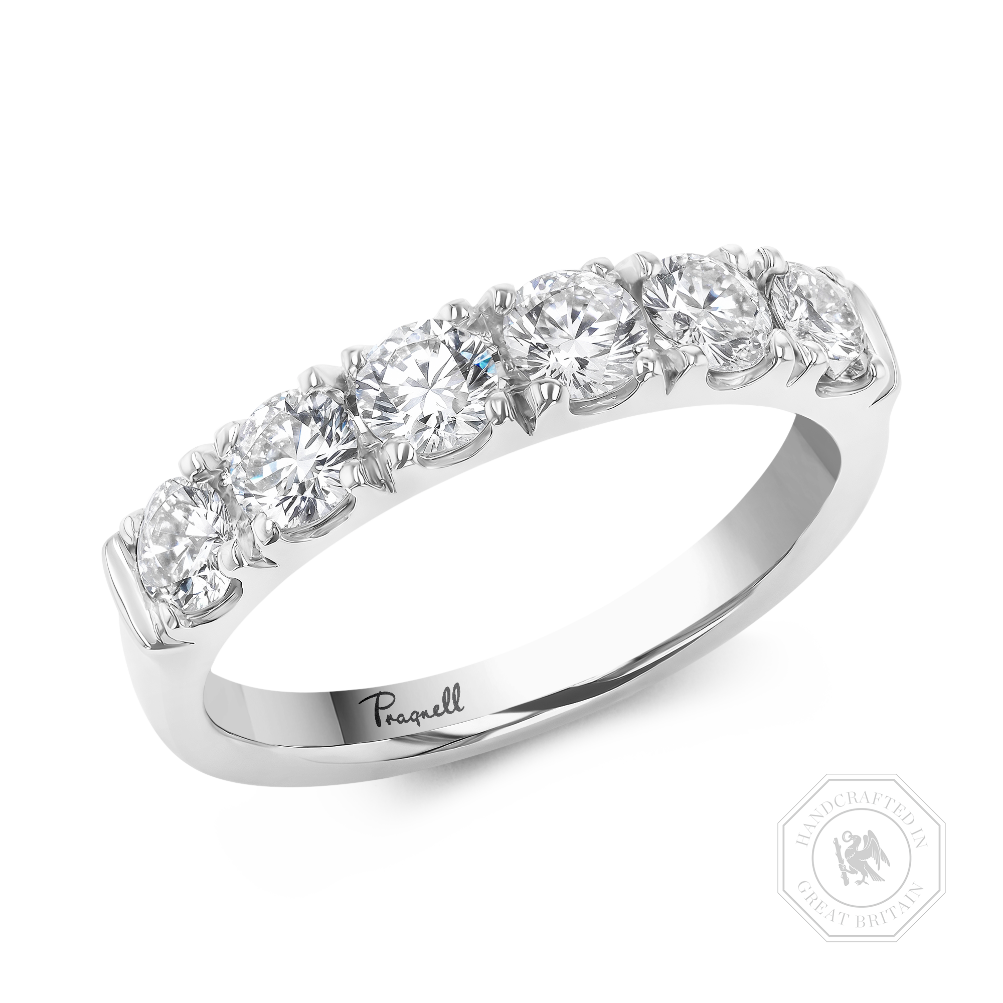 Brilliant Cut Diamond Half Eternity Ring Brilliant Cut, Half Eternity, Claw Set_1