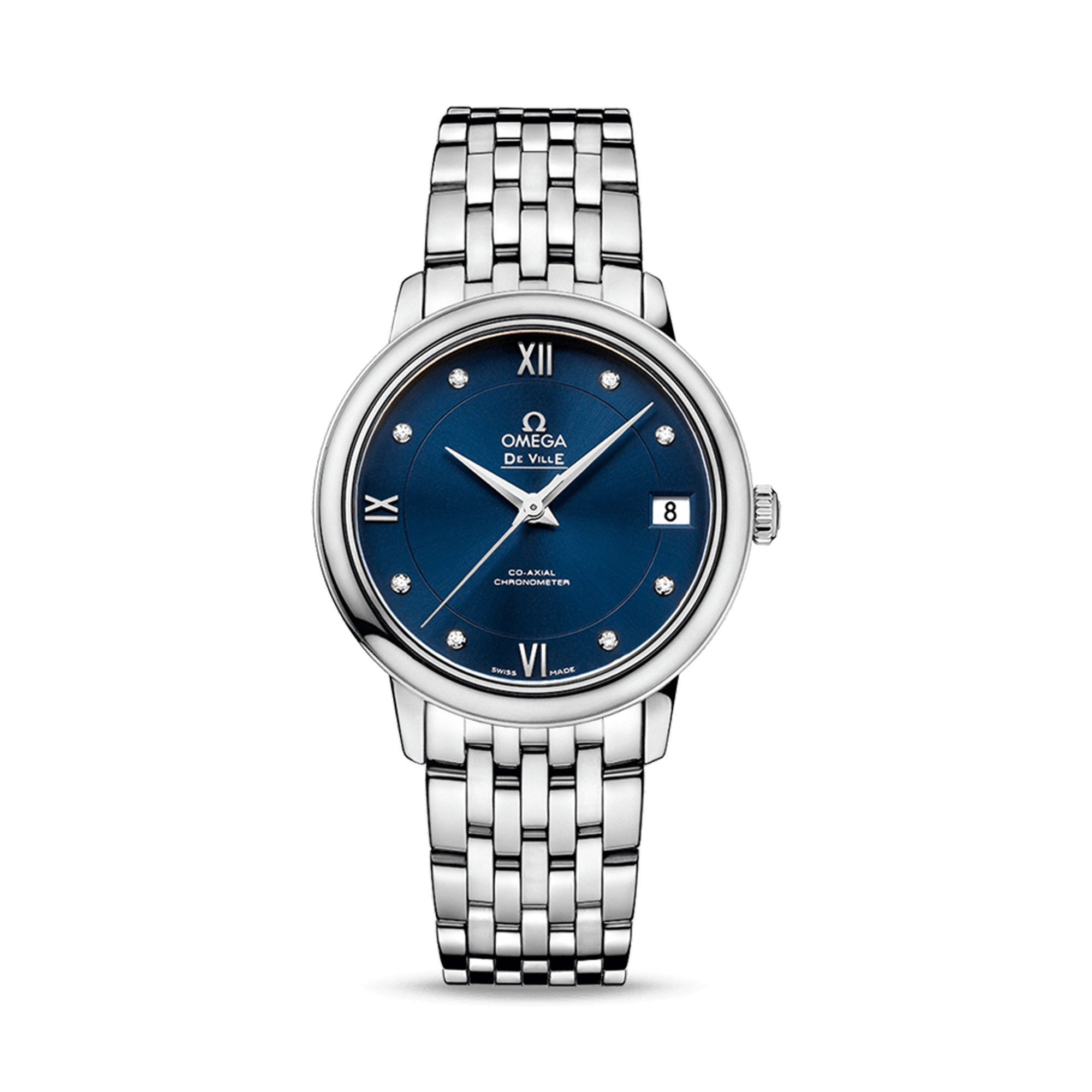 OMEGA De Ville Prestige 33mm, Blue Dial, Diamond Numerals_1