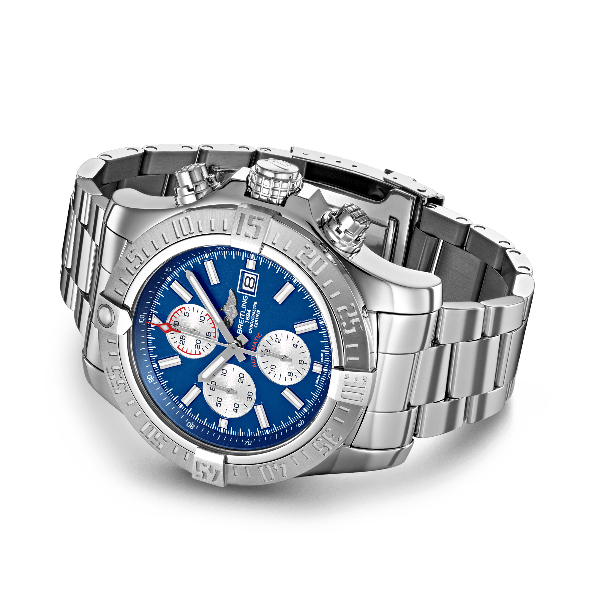 Breitling Super Avenger II 48mm, Blue Dial, Baton Numerals_4