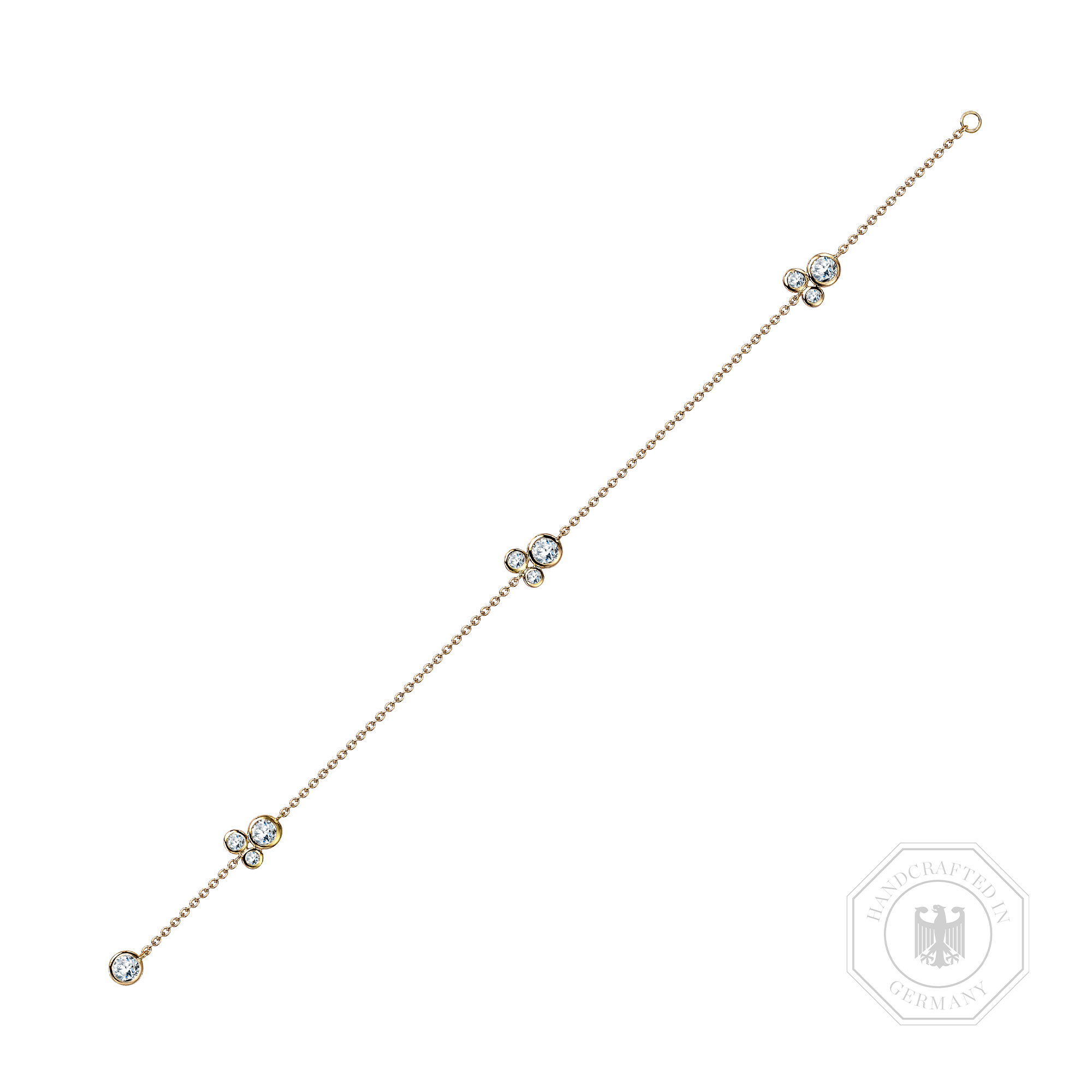 Bubbles Diamond Chain Bracelet Brilliant Cut, Rubover Set_1
