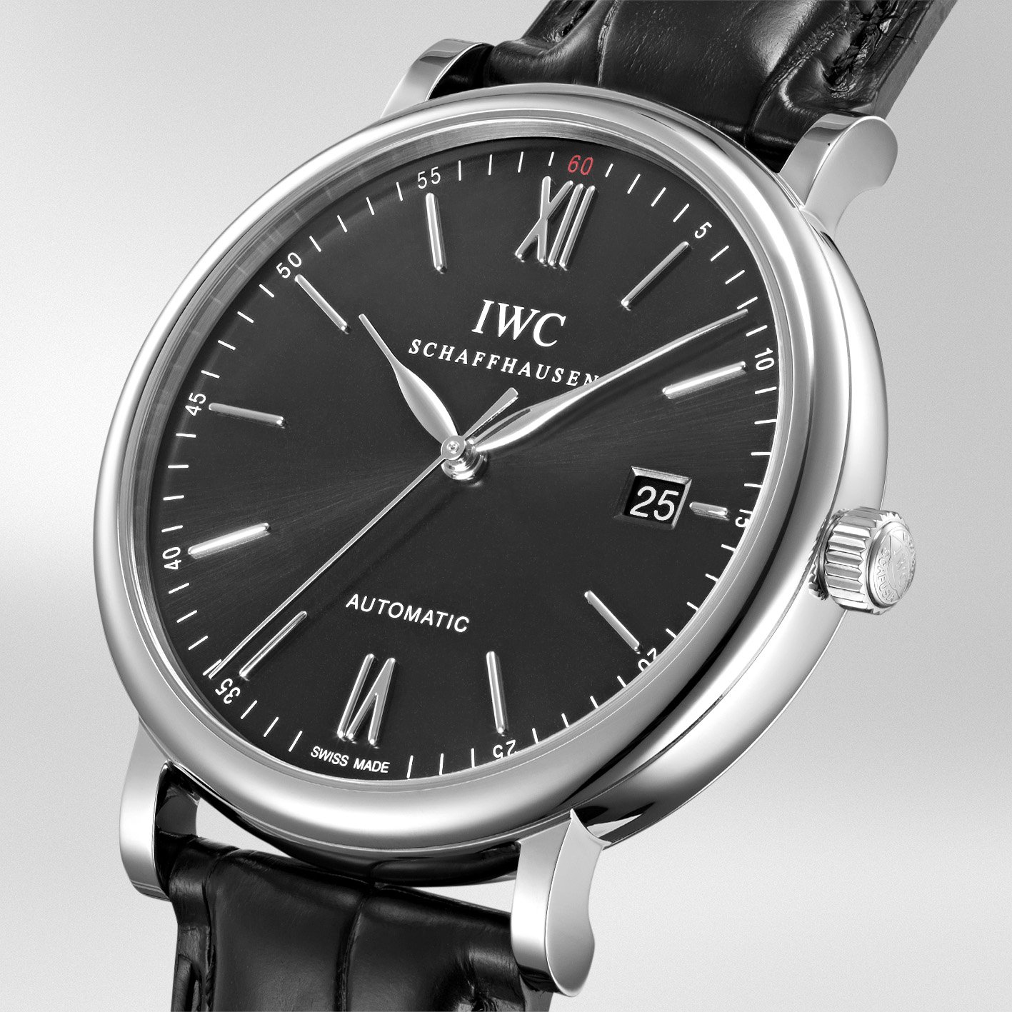 IWC Portofino Automatic 40mm, Black Dial, Baton Numerals_2