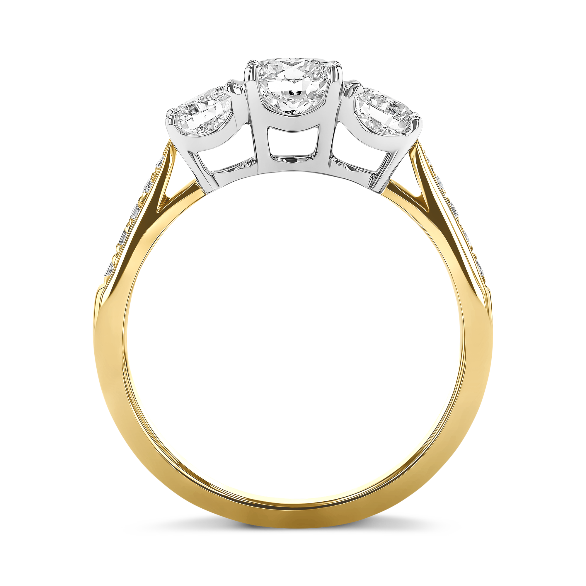 Duchess 0.99ct Diamond Three Stone Ring Brilliant cut, Claw set_3