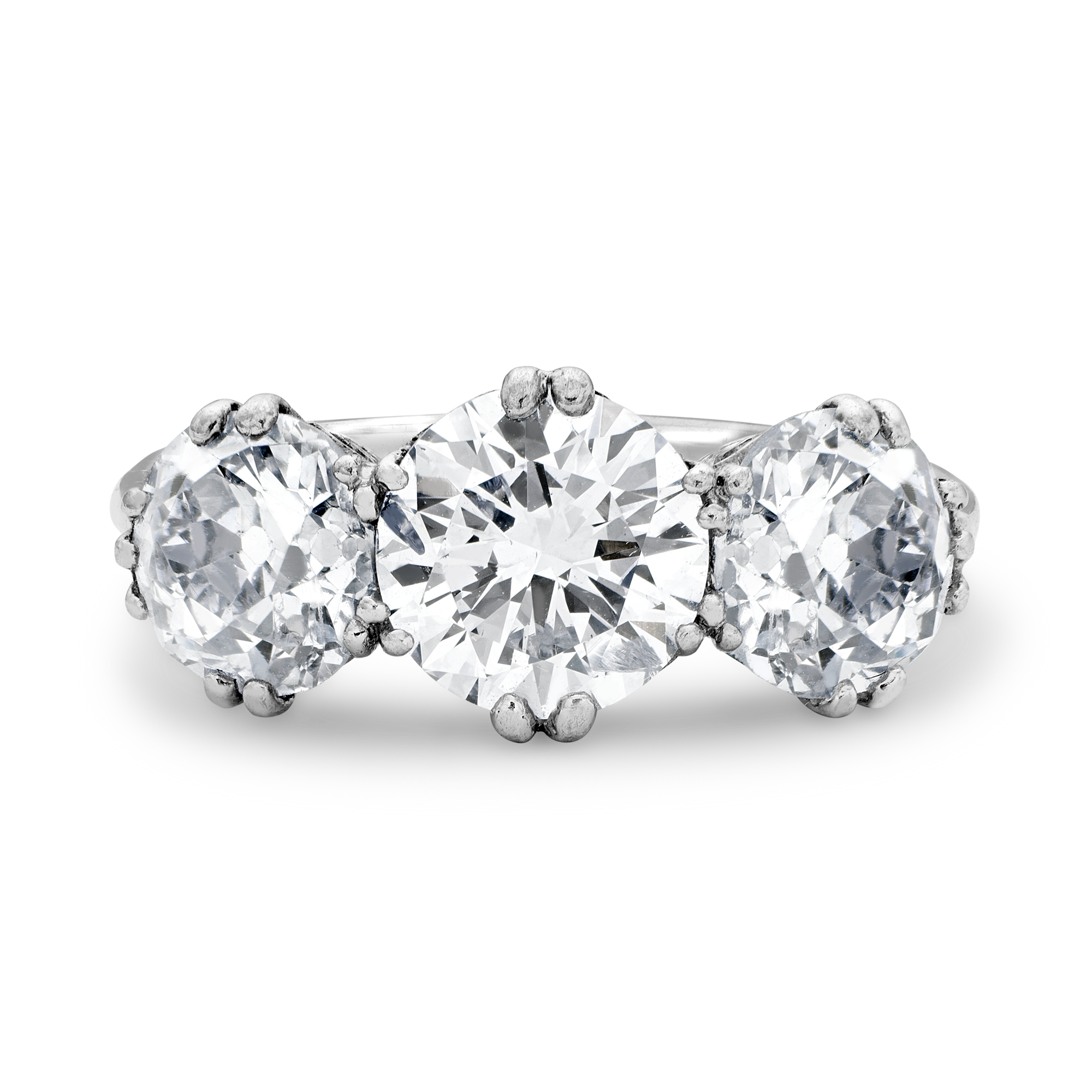 Three Stone Diamond Ring Brilliant cut, Claw set_2