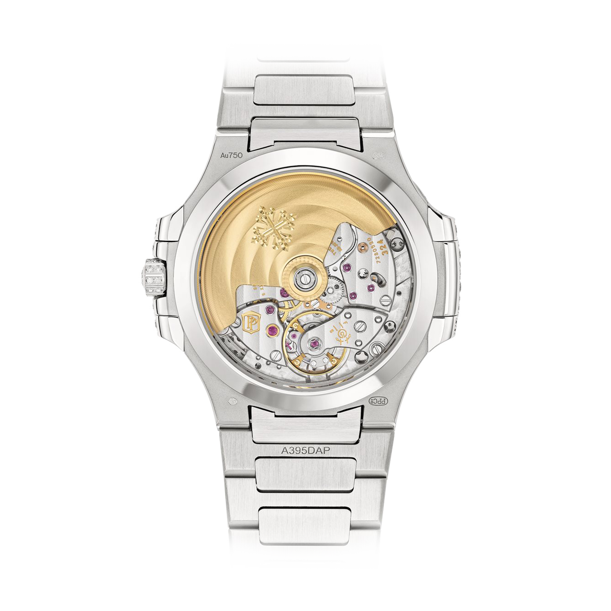 Patek Philippe Nautilus 35.2mm, Pave Diamond Dial, Arabic/Baton Numerals_2