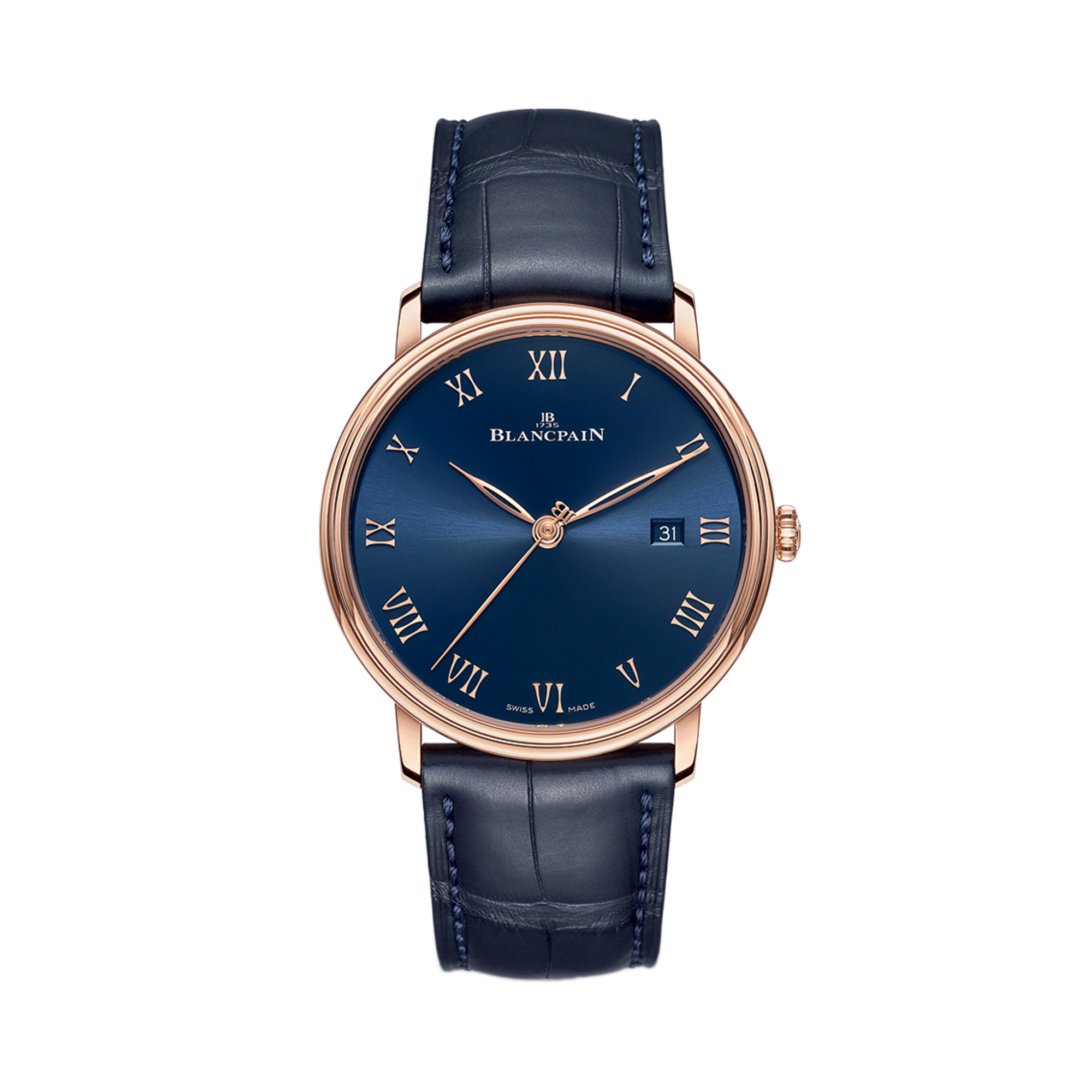 Blancpain Villeret 40mm, Blue Dial, Roman Numerals_1