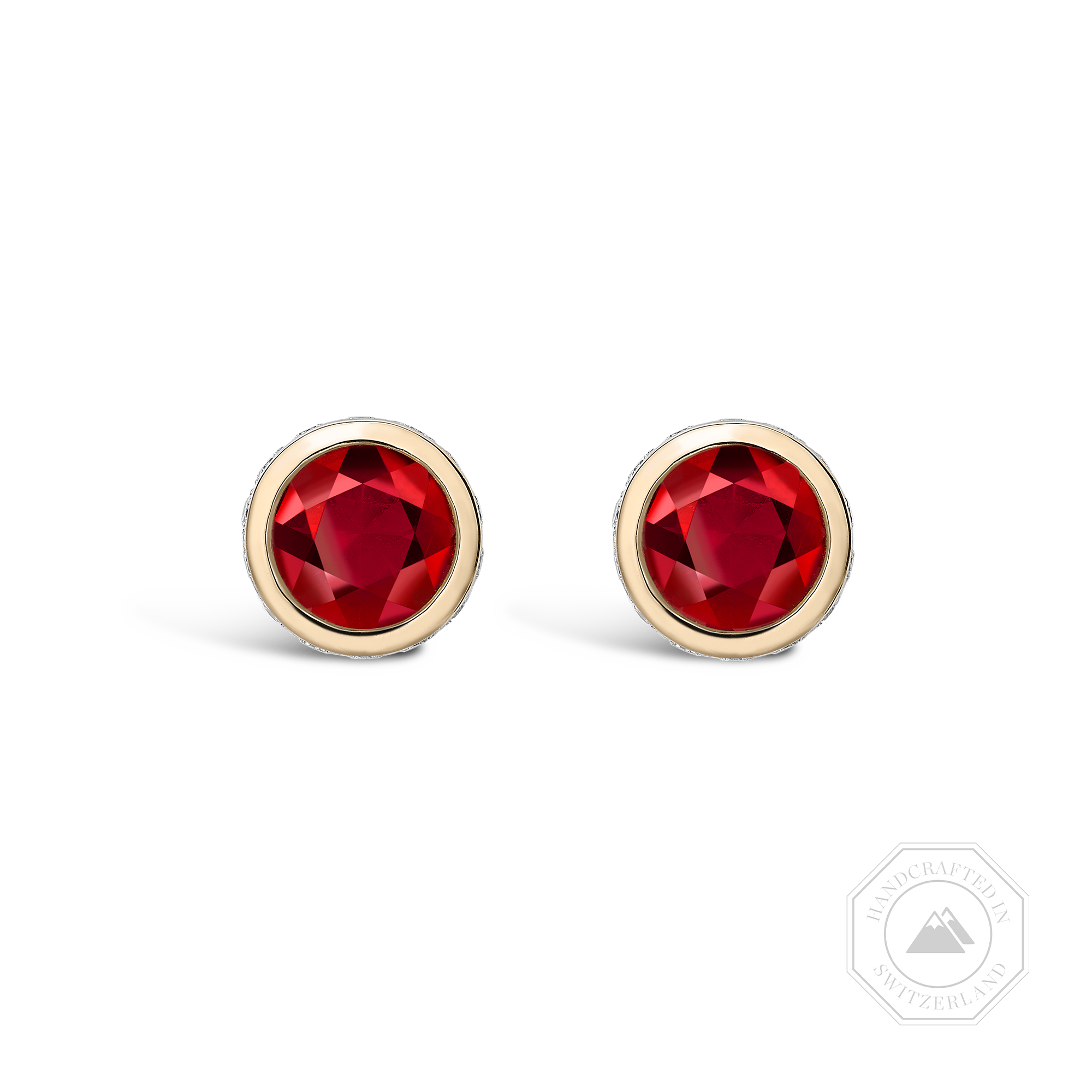 Sundance Ruby Stud Earrings Brilliant Cut, Rubover Set_1