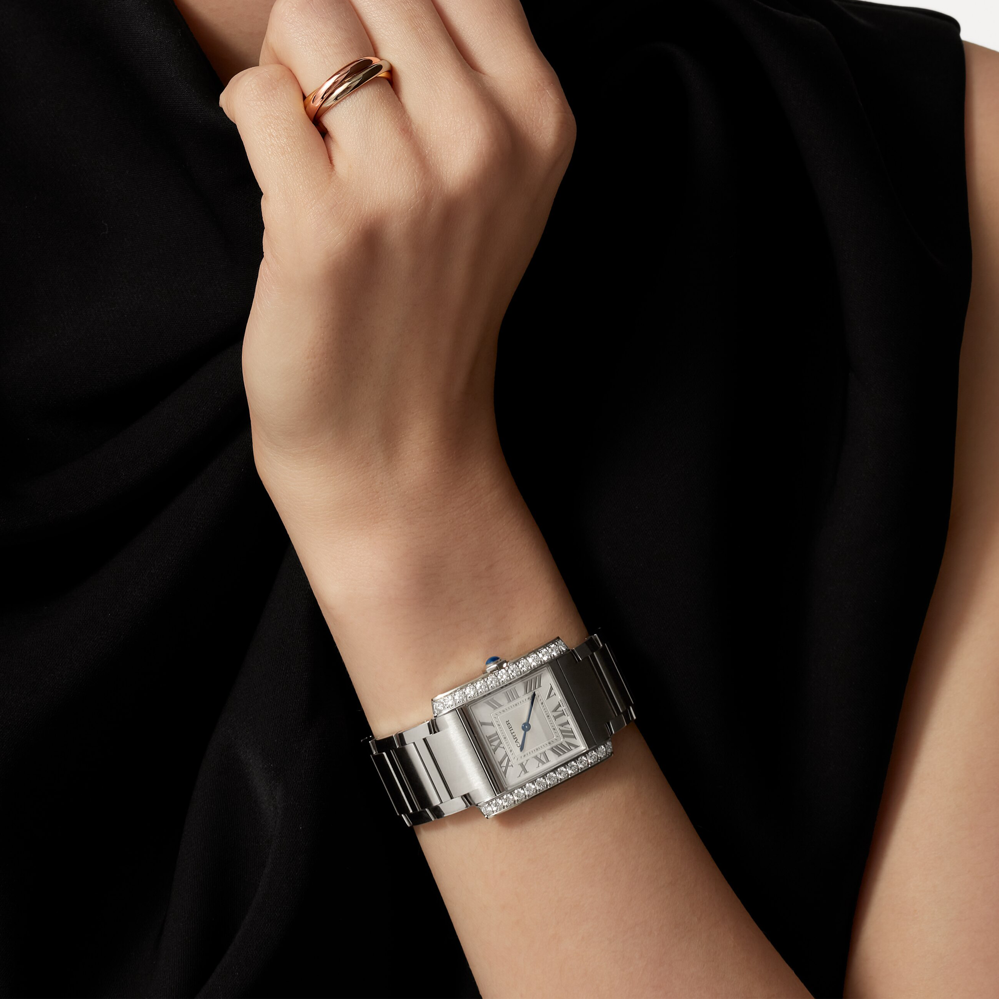 Cartier Tank Française 27mm, Silver Dial, Roman Numerals_10