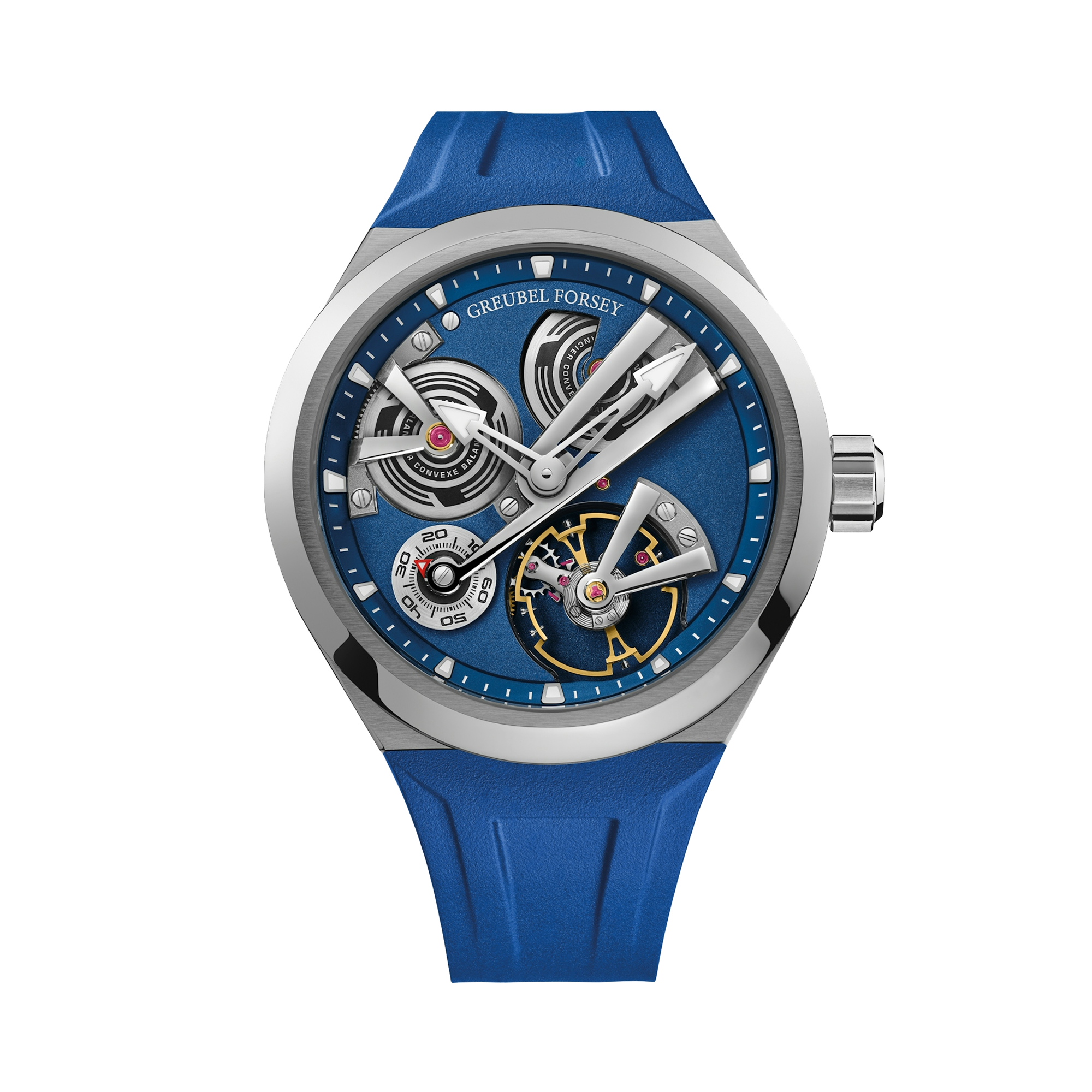 Gruebel Forsey Balancier 3 41.5mm, Blue Dial, Baton Numerals_1