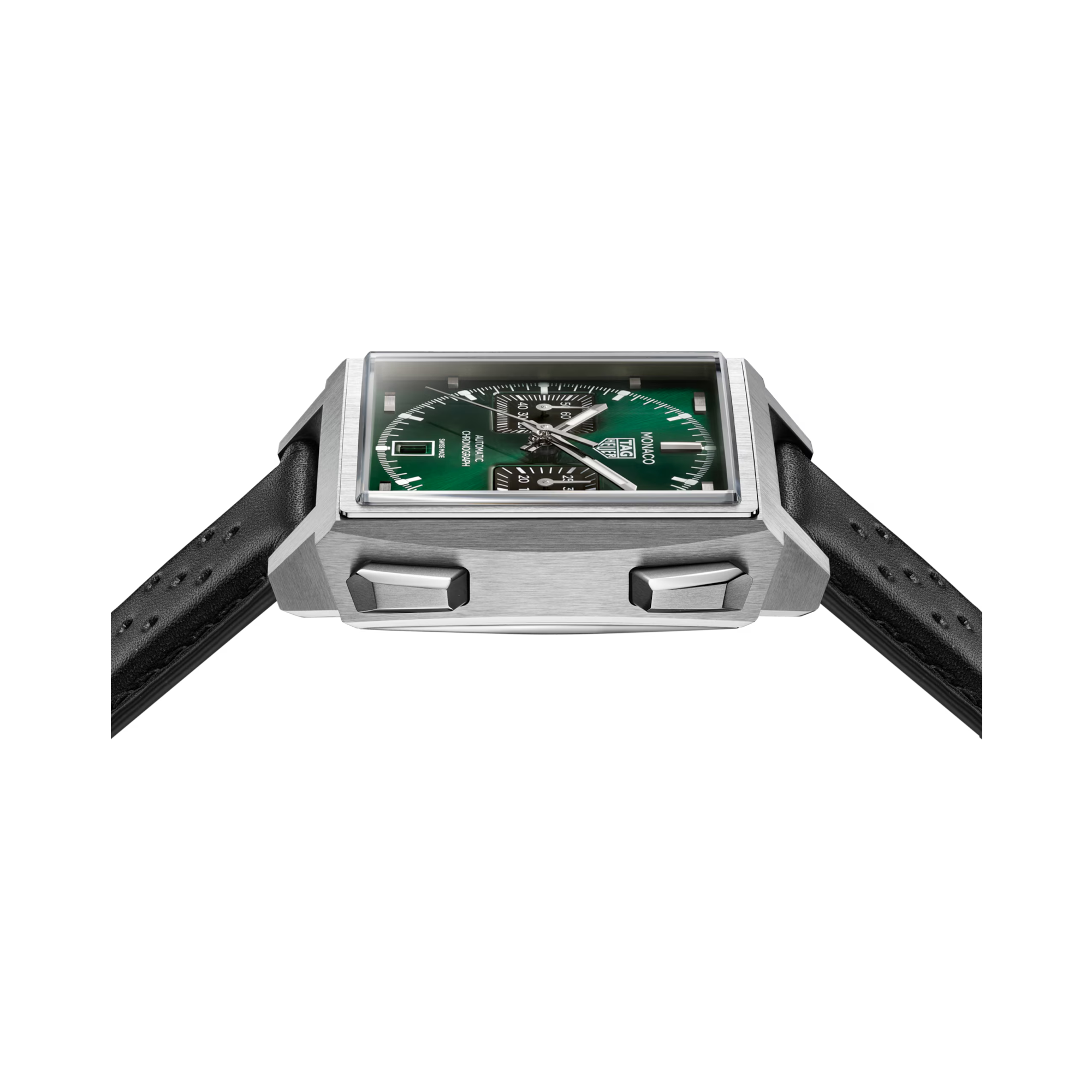 Tag Heuer Monaco Chronograph 39mm, Green Dial, Baton Numerals_2