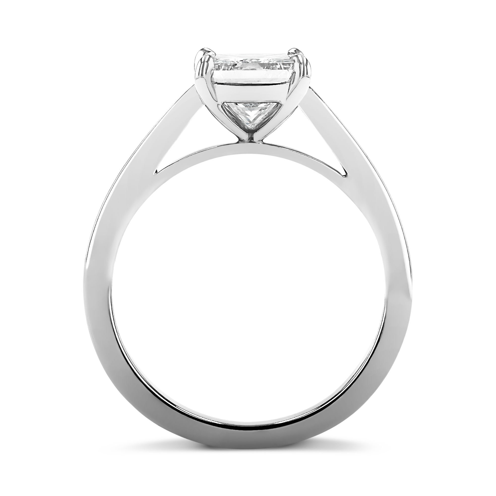 1.51CT Diamond Solitaire Ring Princess Cut, Four Claw Set_3