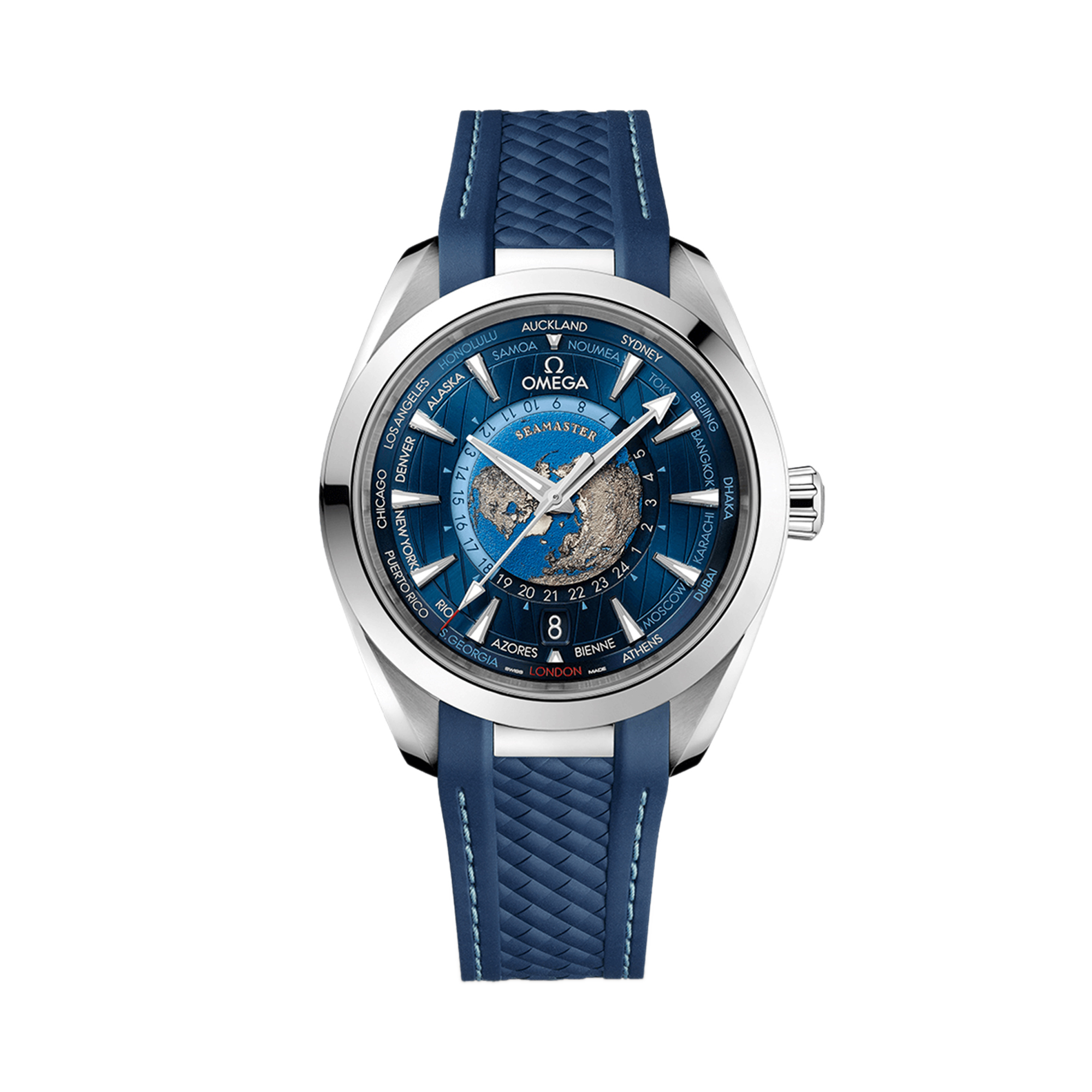 OMEGA Seamaster Aqua Terra GMT Worldtimer 43mm, Blue Dial, Baton Numerals_1