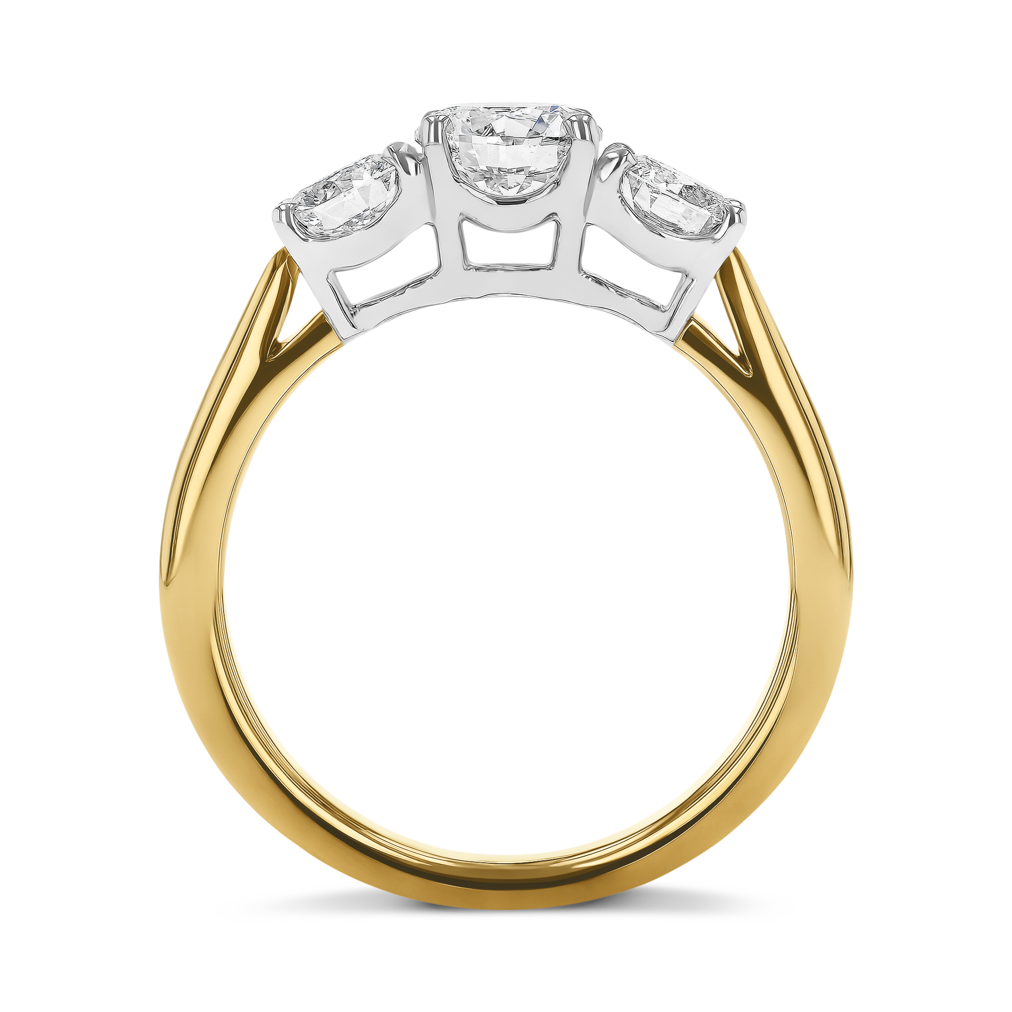 Classic 2.00ct Diamond Three Stone Ring Brilliant cut, Claw set_3