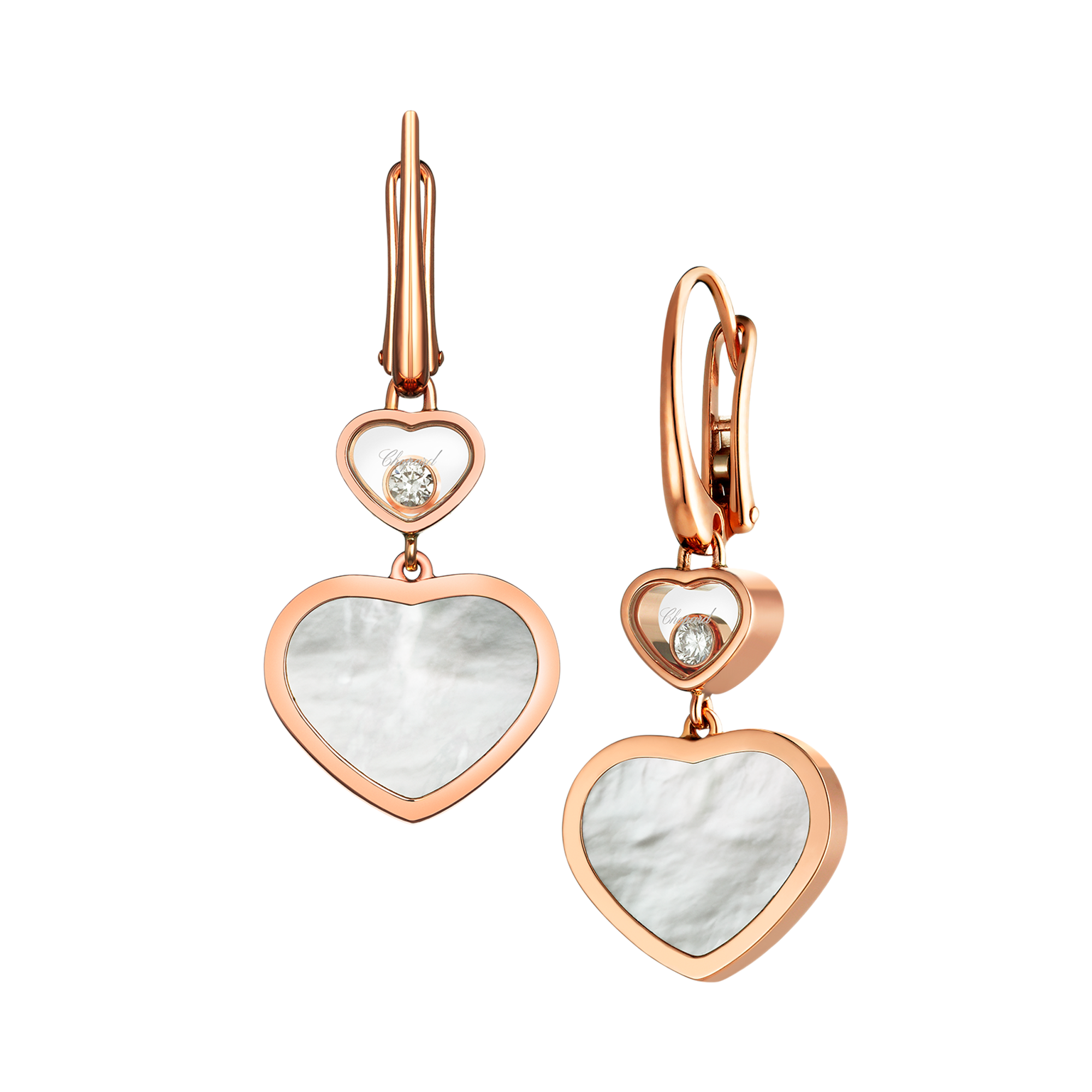 Chopard Happy Hearts Drop Earrings Brilliant Cut, Rub Over Set_2