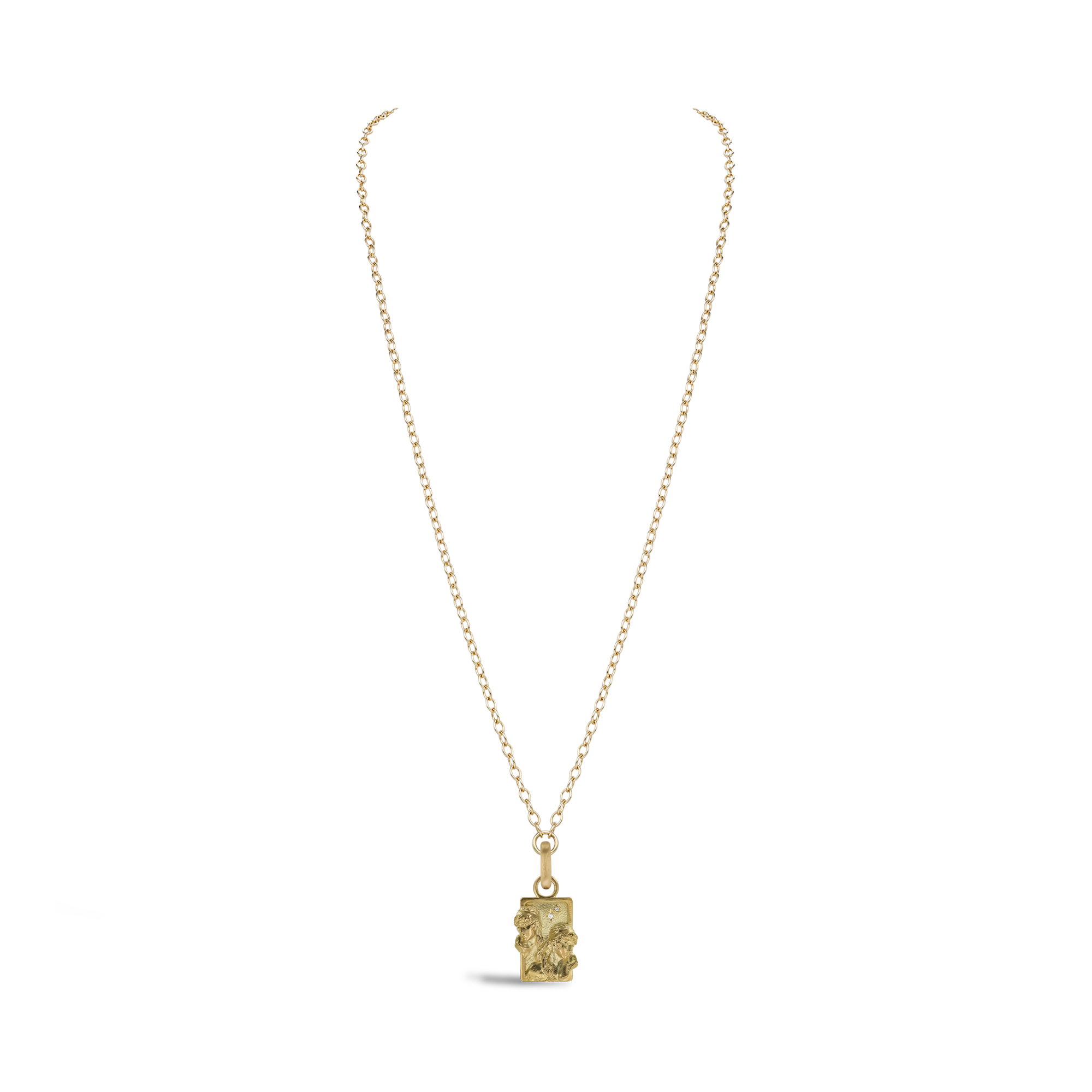 Zodiac Diamond Gemini Pendant Charm Brilliant cut, Claw set_3