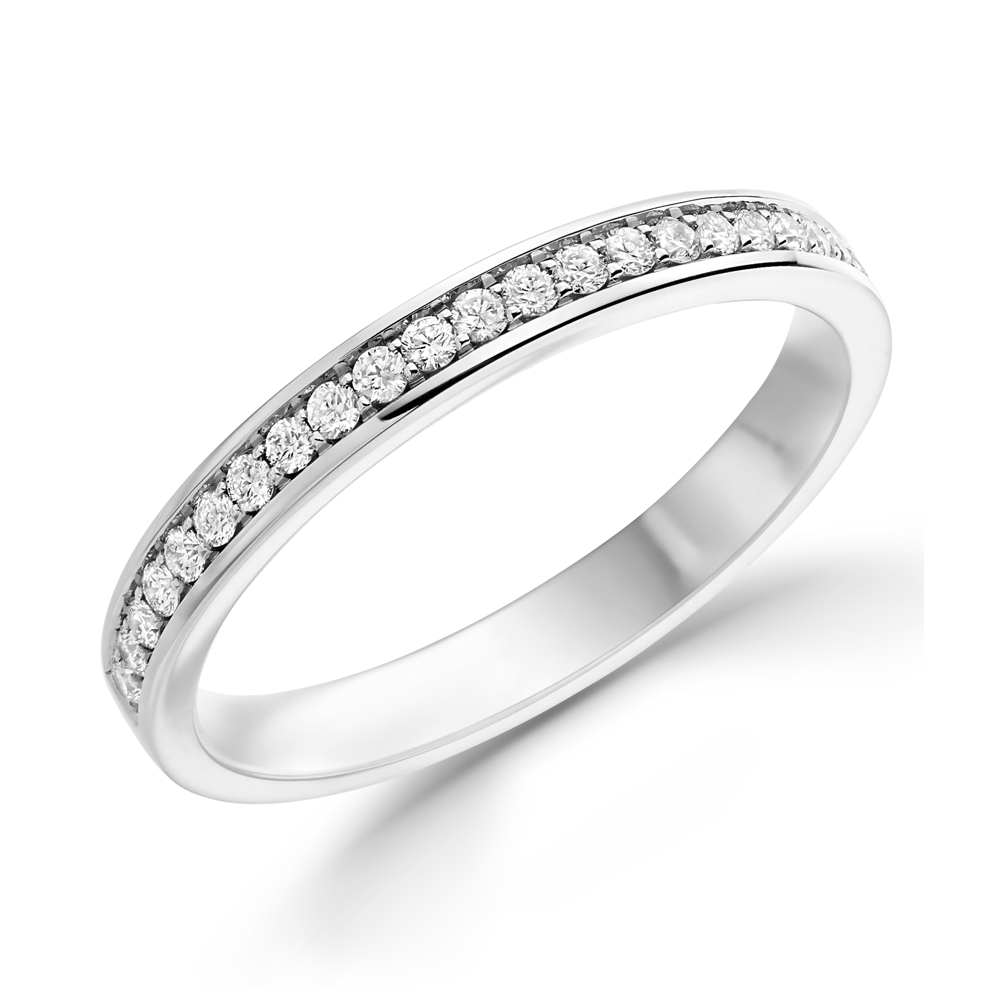 Brilliant Cut Diamond Half Eternity Ring Brilliant Cut, Half Eternity, Thread Set_1