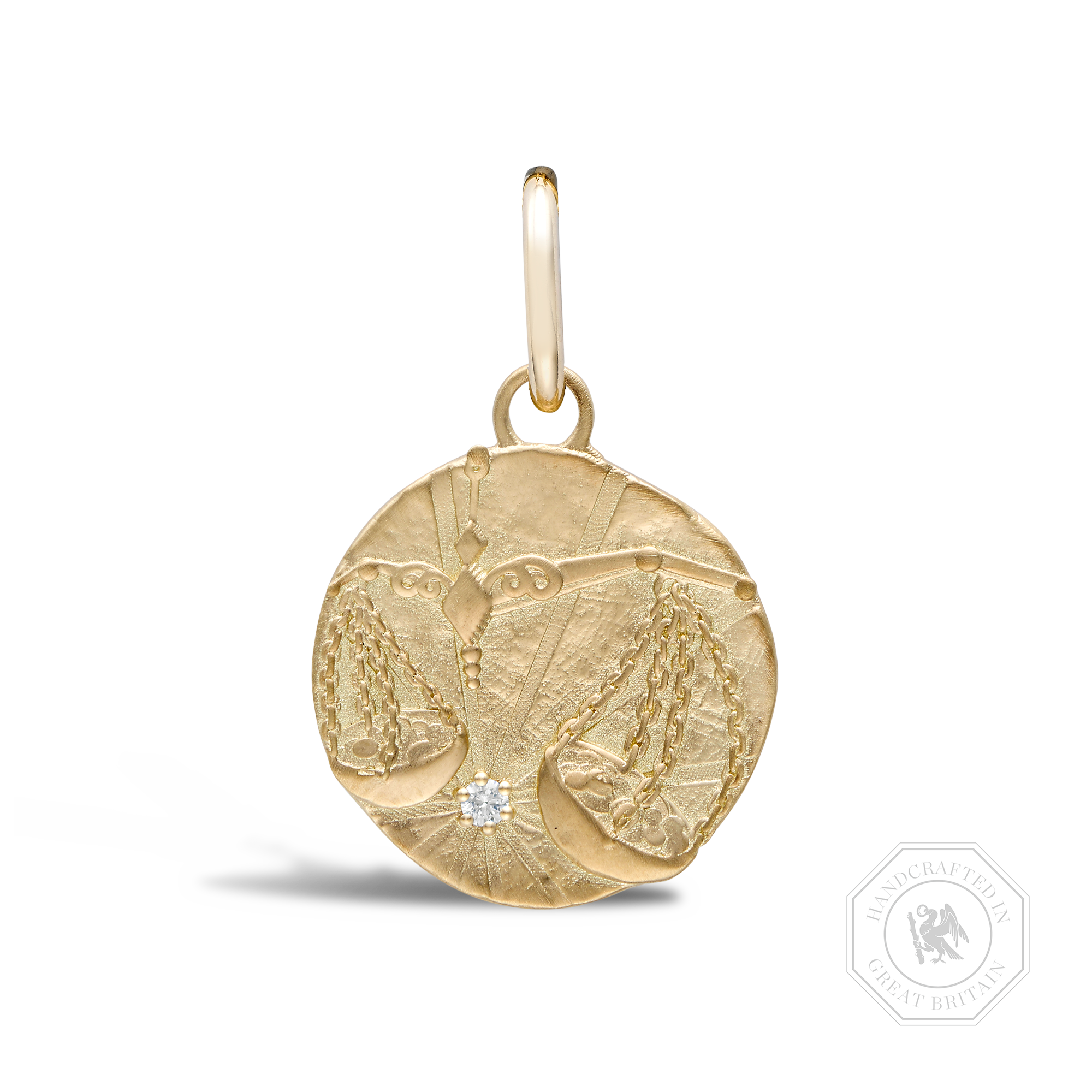 Libra Pendant Charm Brilliant cut, Claw set_1