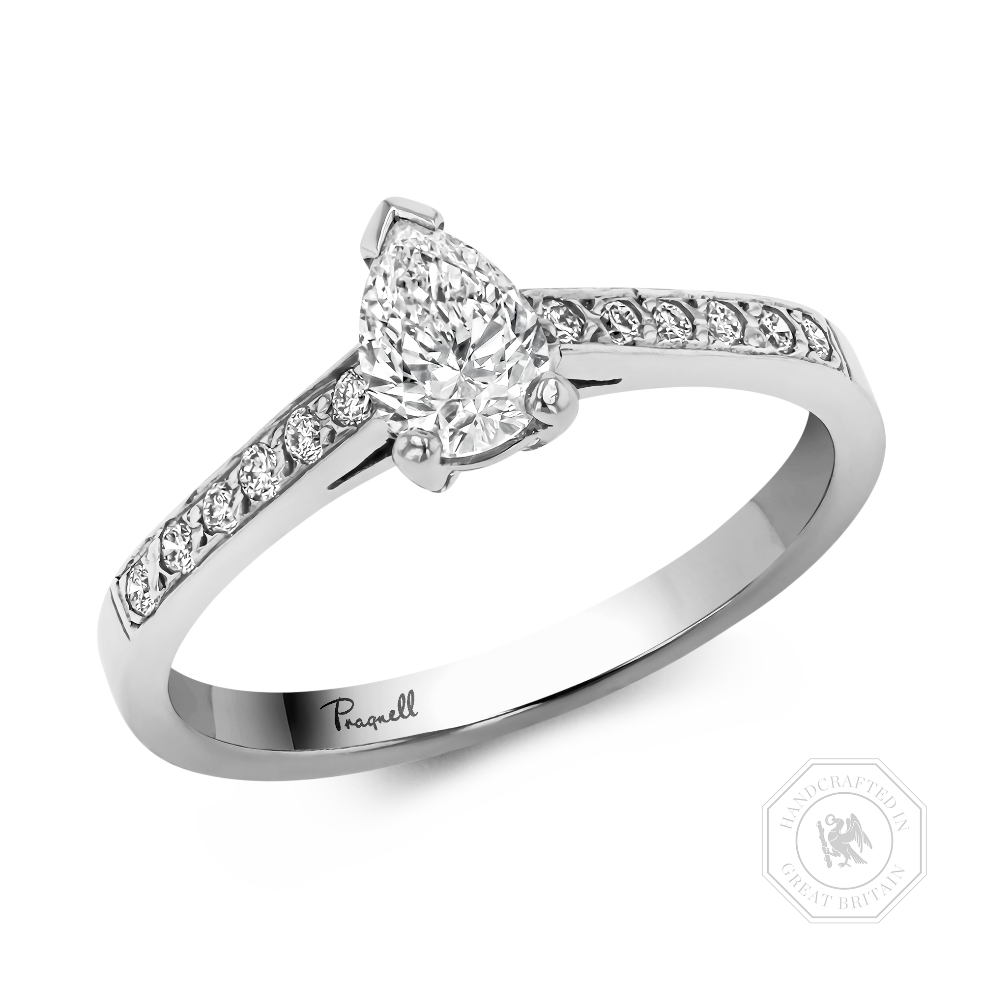 Pear Shaped 0.46ct Diamond Ring Pear Shape, Claw Set_1