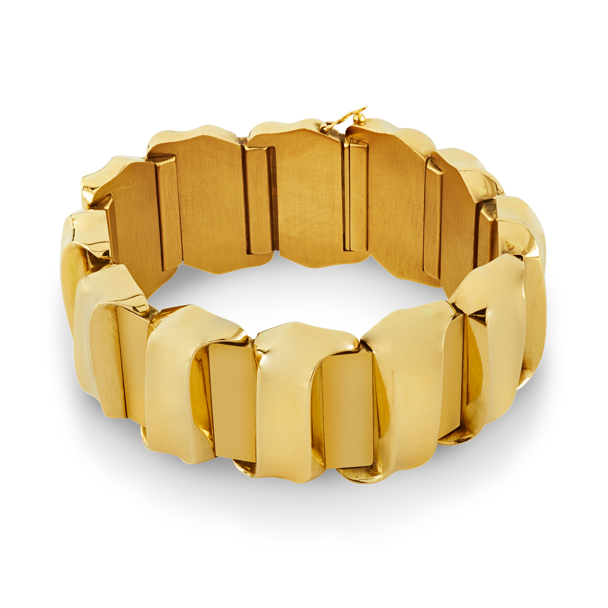 Retro Scroll Bracelet Wide Link Bracelet_1