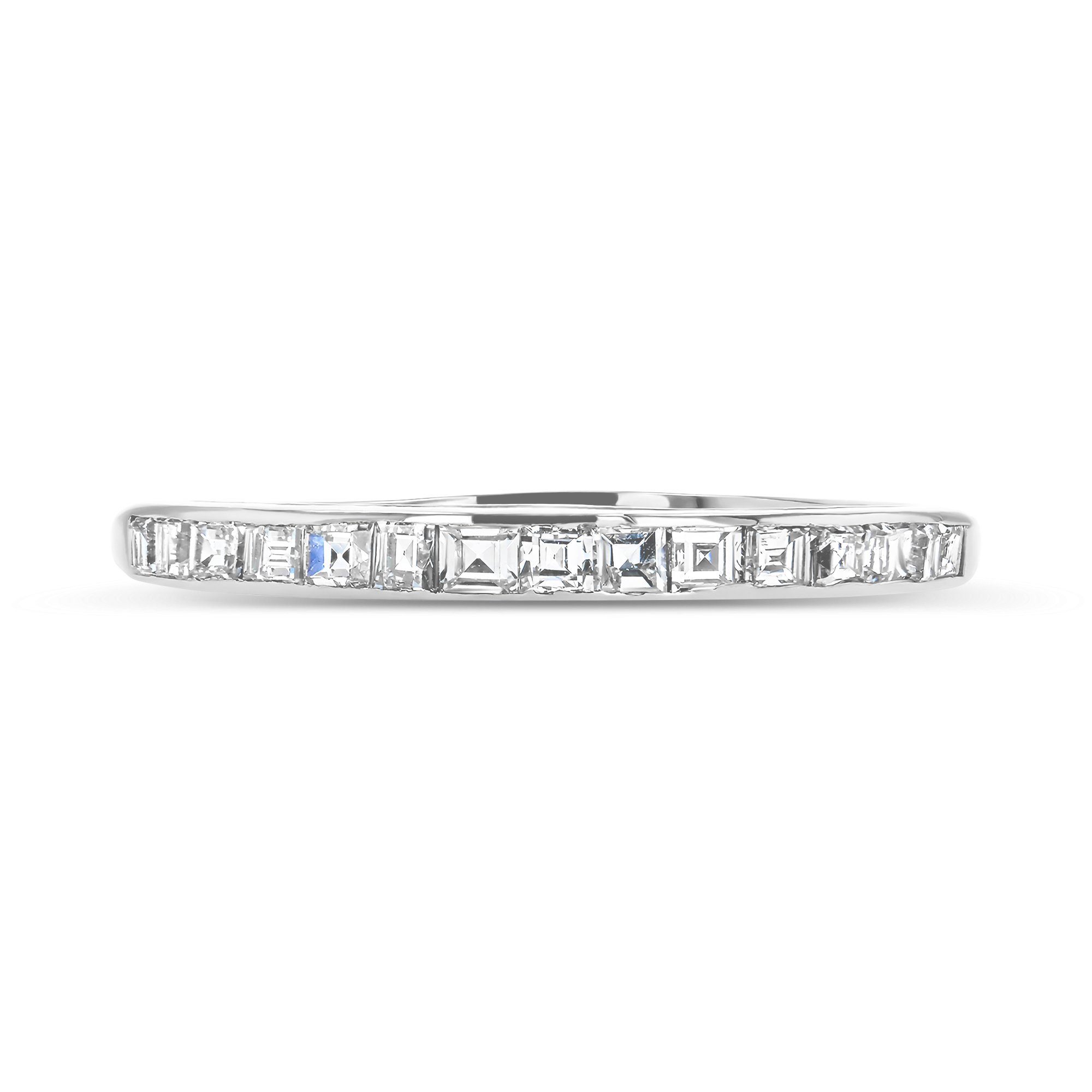 Contemporary Square Cut 0.45ct Diamond Ring Square Cut, Channel Set_2