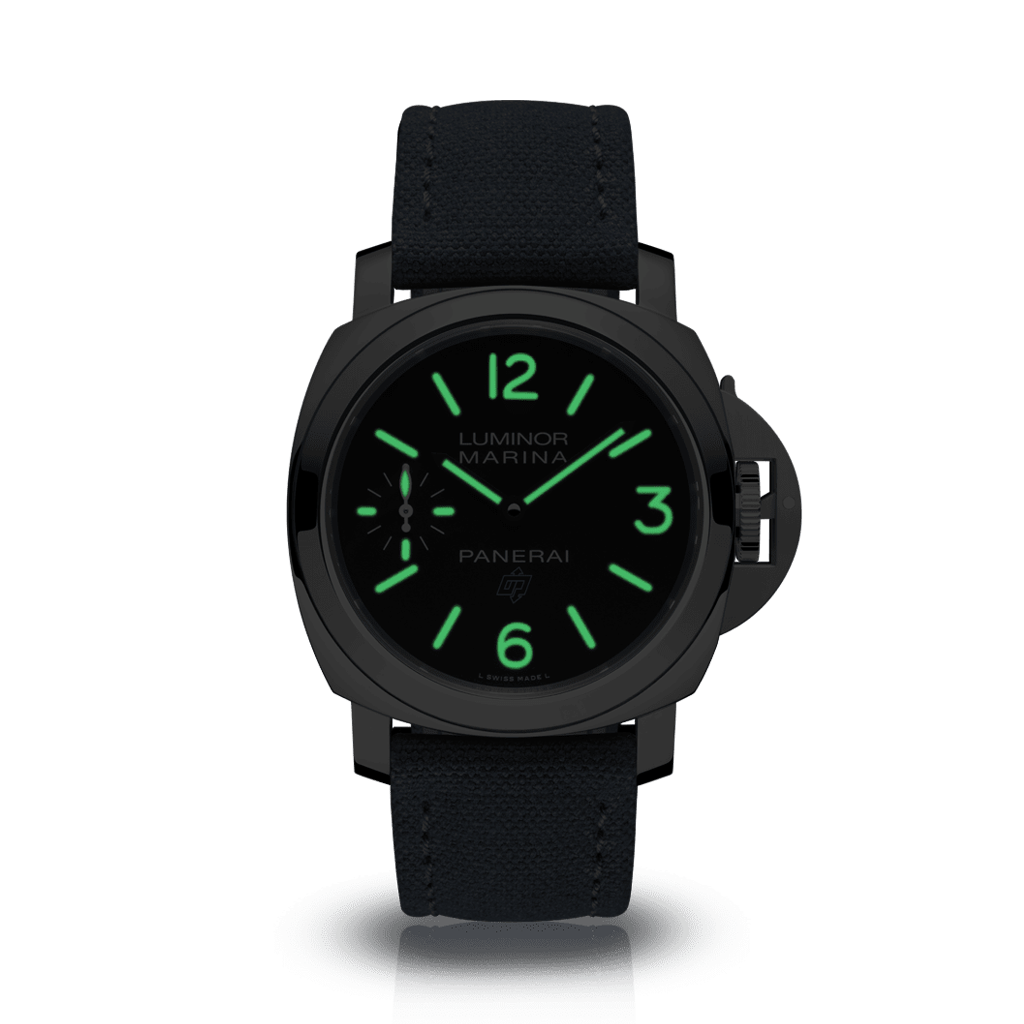 Luminor Logo - 44mm Black Dial, Arabic/Baton Numerals_3