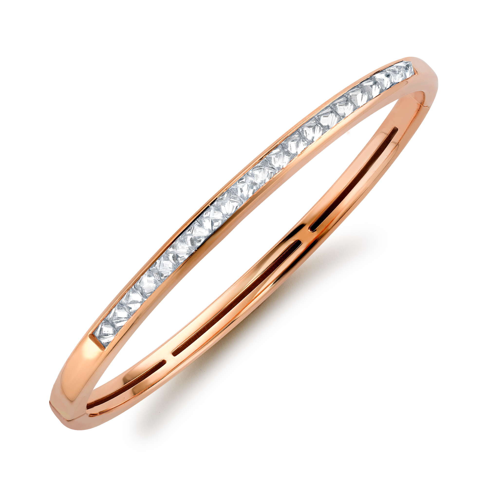 RockChic Diamond Bangle Princess Cut, Channel Set_2