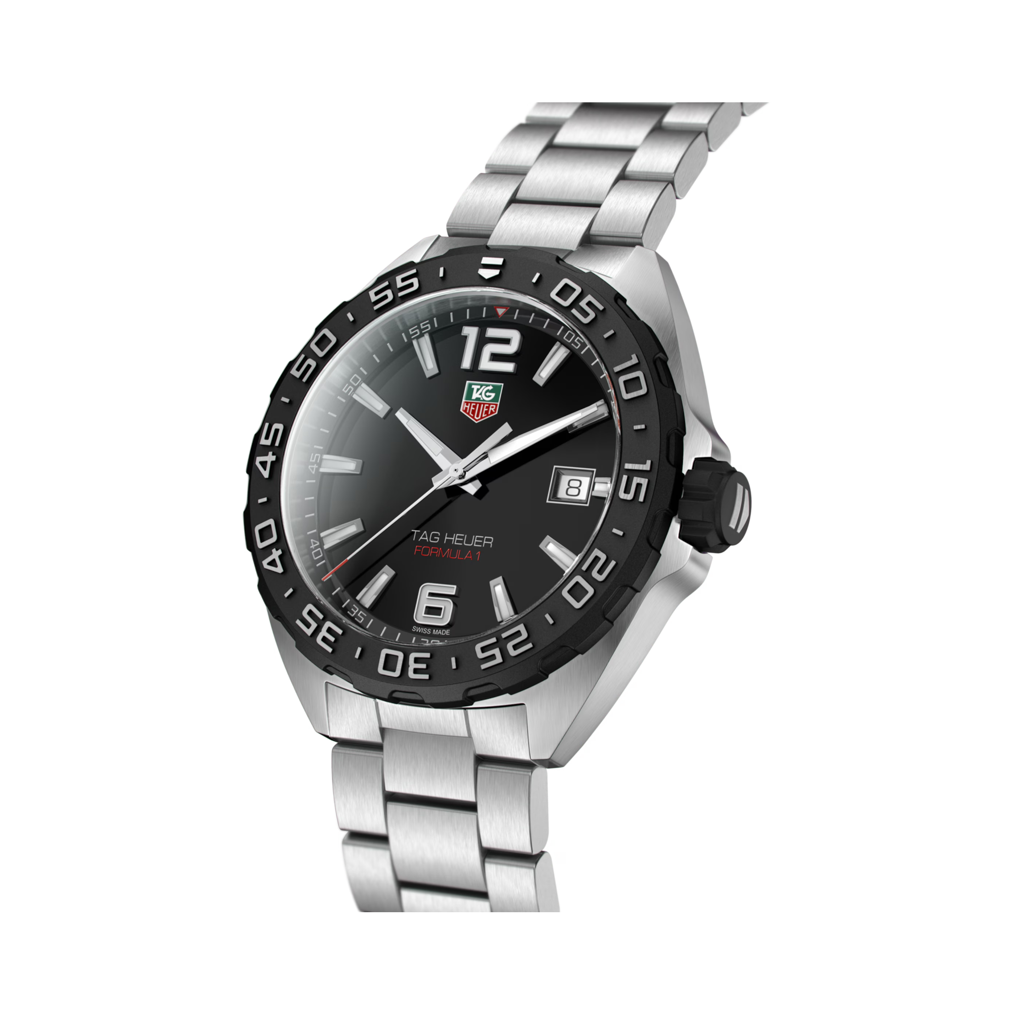 TAG Heuer Formula 1 Date 41mm, Black Dial, Baton/Arabic Numerals_2