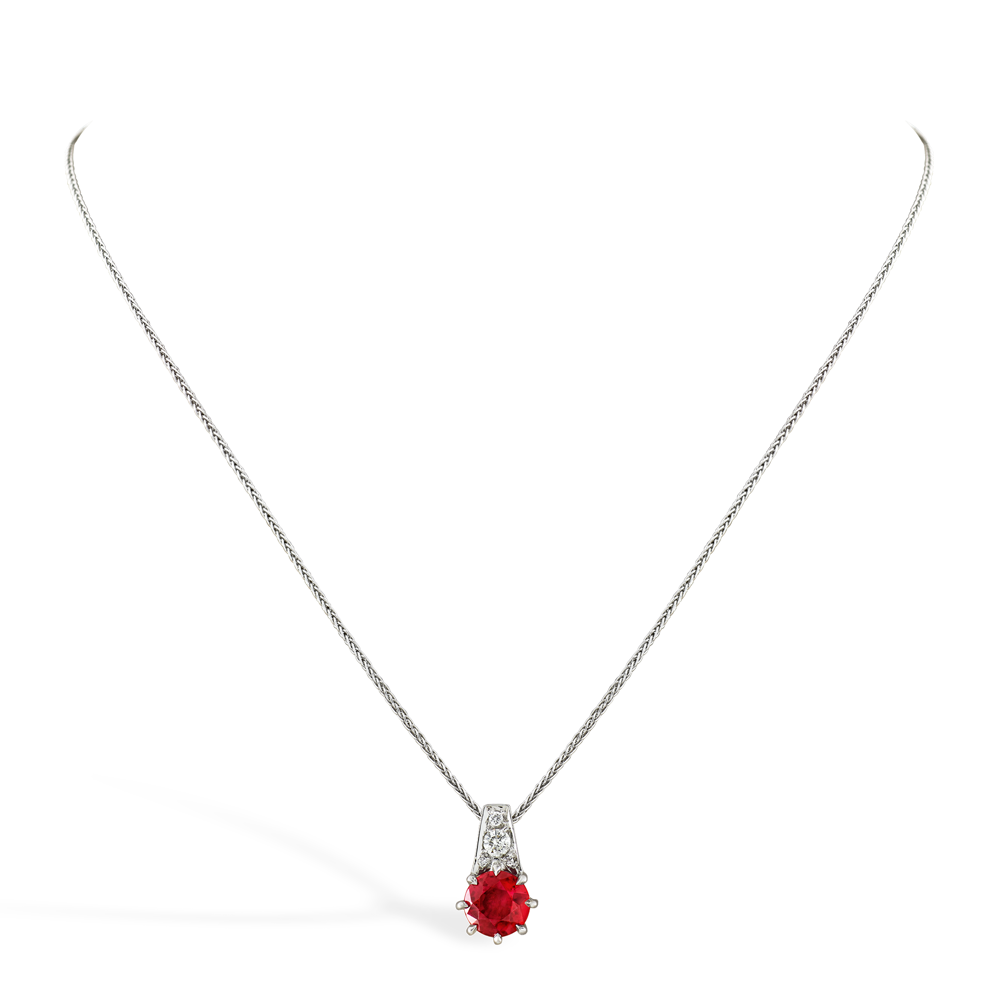 Antrobus 1.22ct Ruby Solitaire Pendant Brilliant cut, Claw set_2