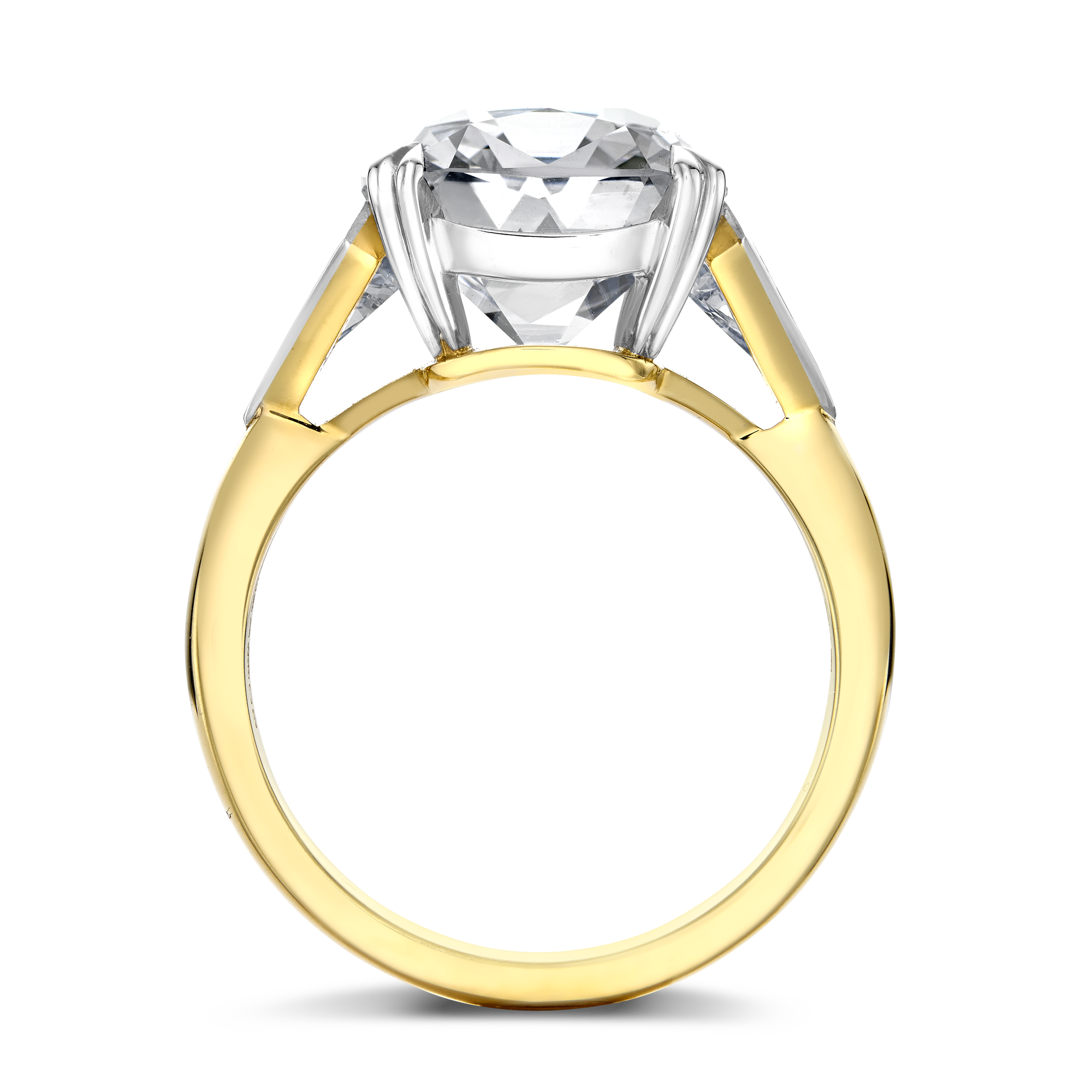 Masterpiece Silhouette Setting 6.98ct Diamond Solitaire Ring Cushion Antique Cut, Claw Set_3