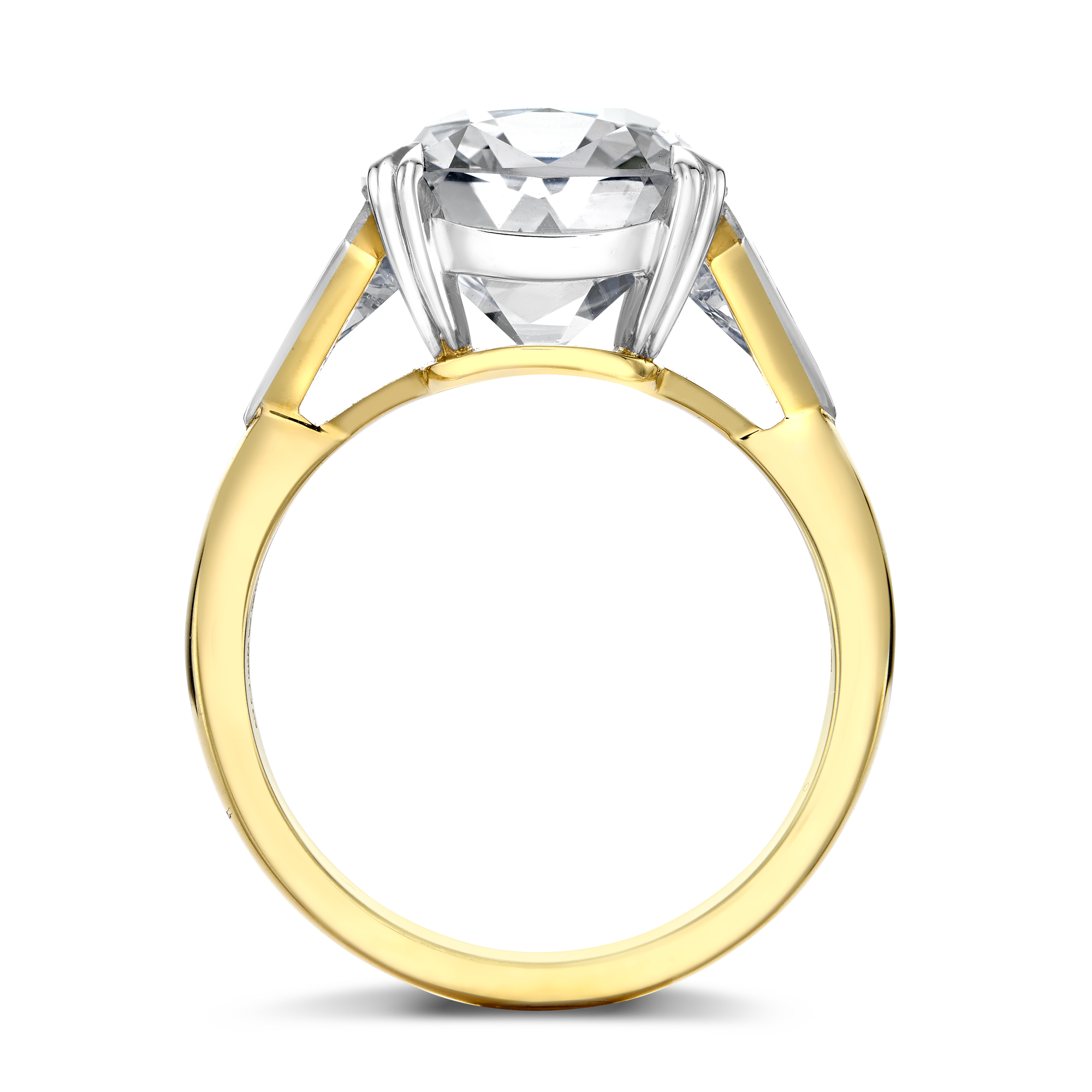 Masterpiece Silhouette Setting Old Mine Cushion Cut Diamond Ring Antique Cushion Cut, Claw & Rub over Set_3