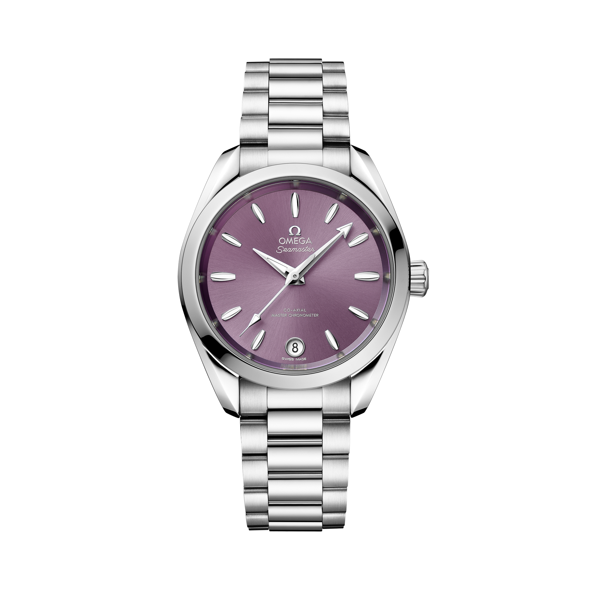 Omega Seamaster Aqua Terra 34mm, Purple Dial, Baton Numerals_1