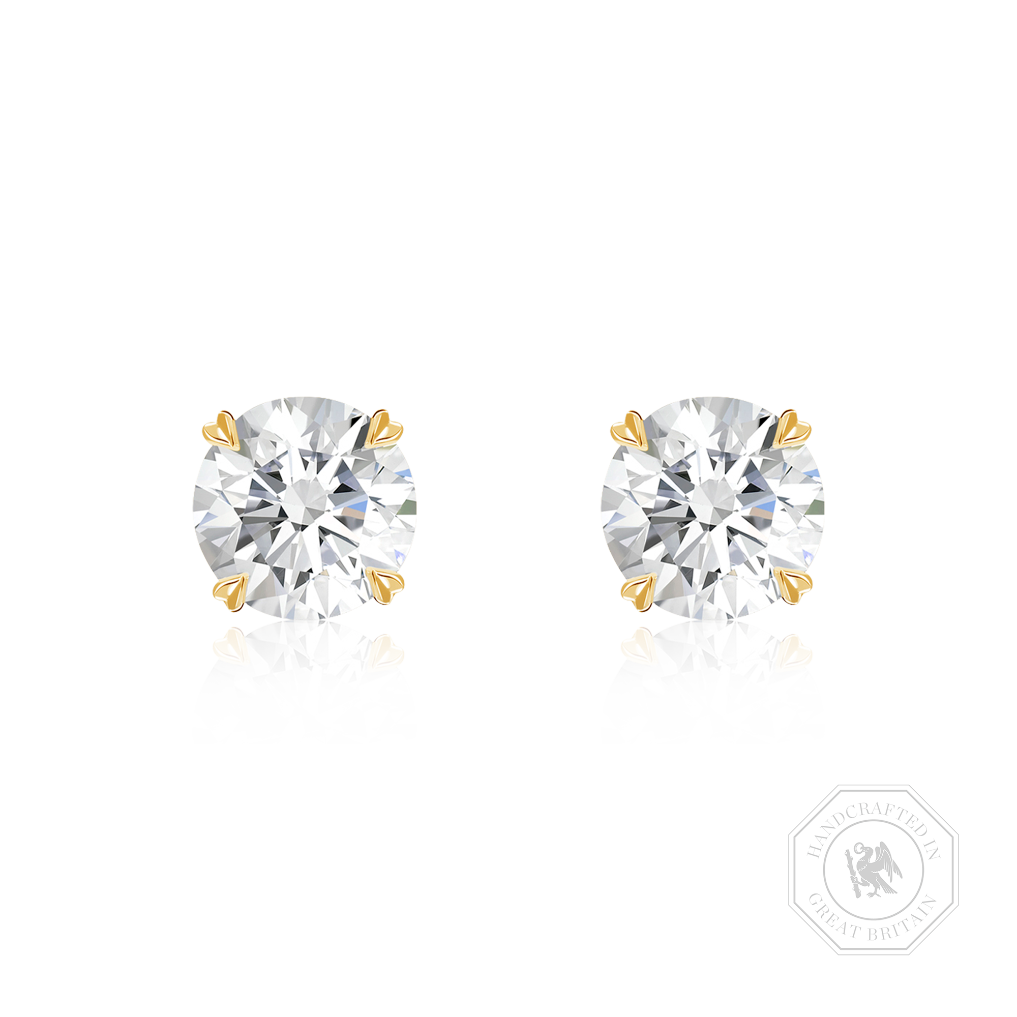 Windsor 1.80ct Botswana Diamond Stud Earrings Brilliant cut, Claw set_1