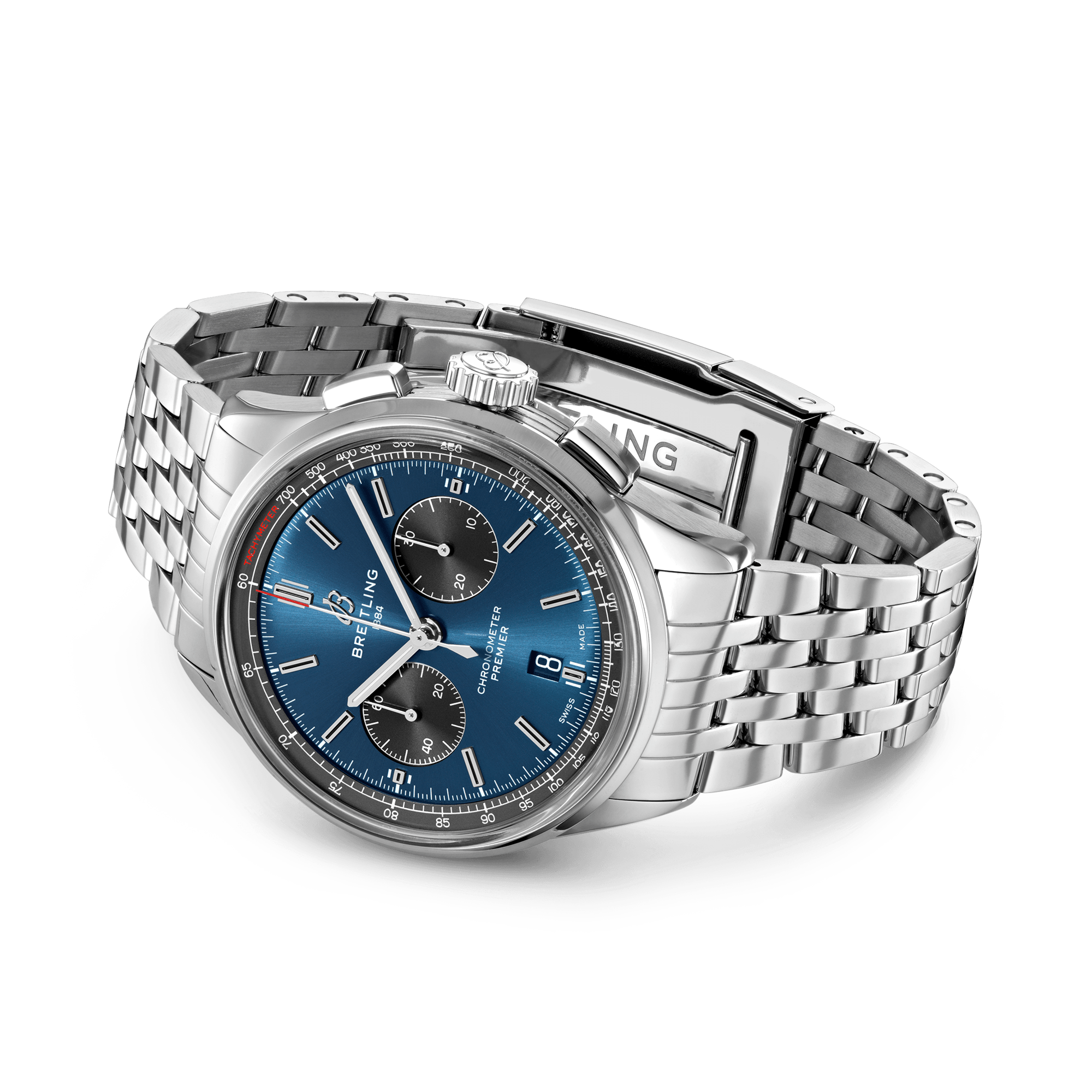 Breitling Premier B01 Chronograph 42mm, Blue Dial, Baton Numerals_4