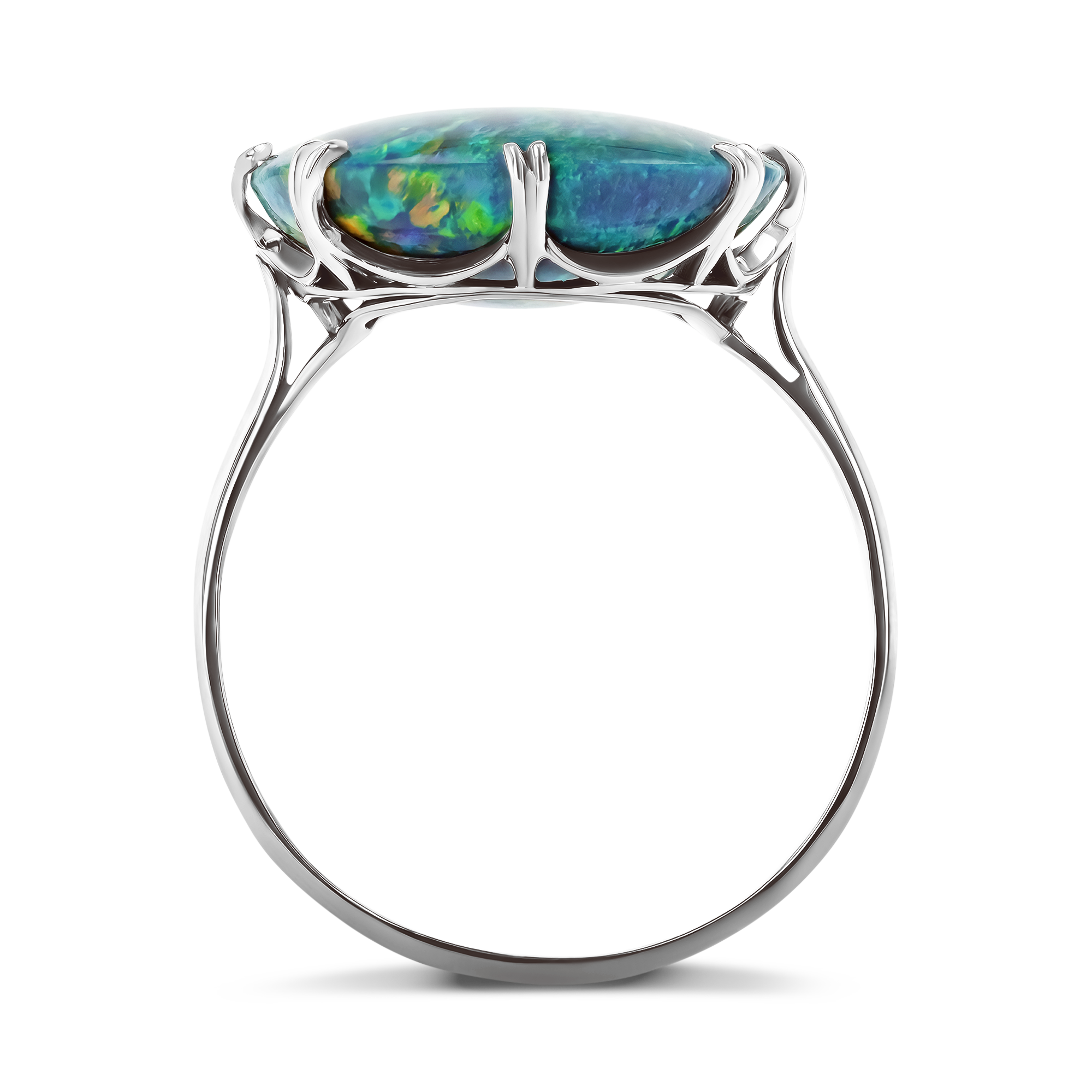 Opal Solitaire Ring Oval Cut, Claw Set_3